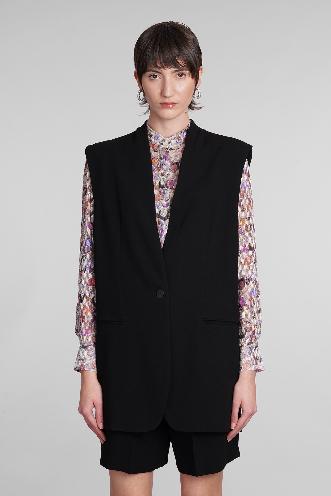Shop Isabel Marant Emara Vest In Black Triacetate