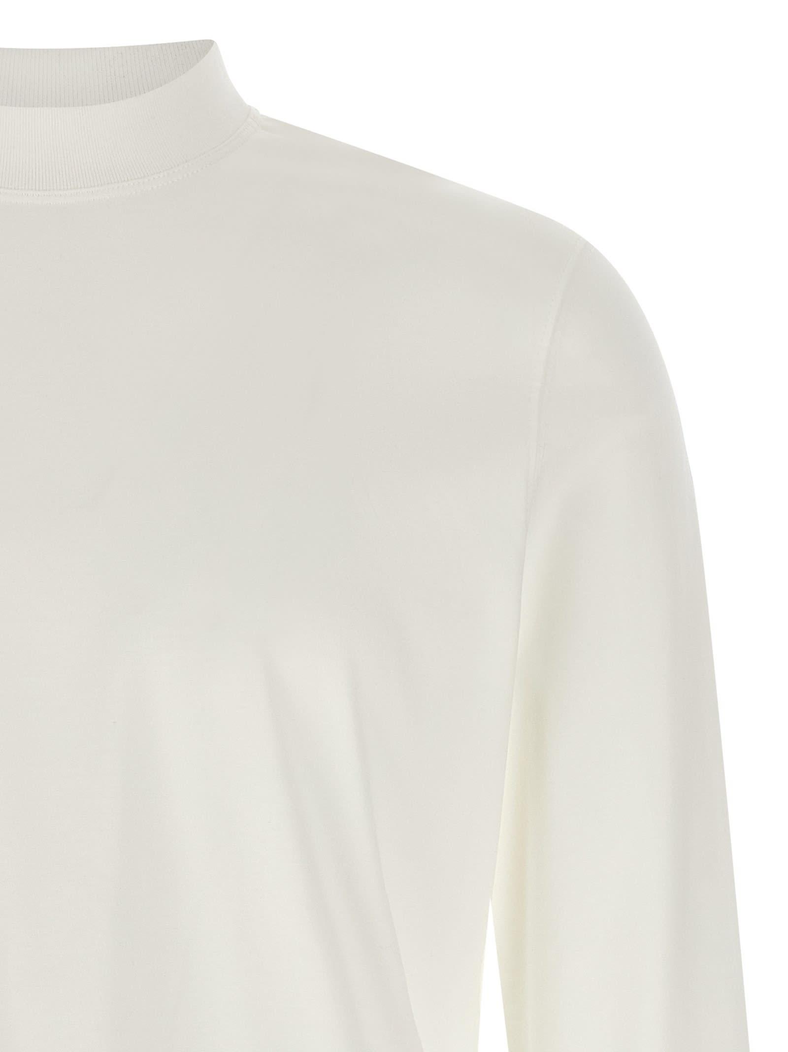 Brunello Cucinelli T-shirt Crew Neck Long Sleeves In Gray