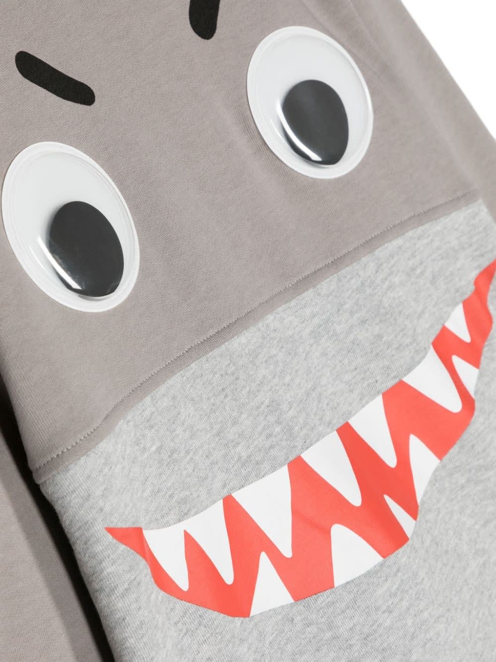 Shop Stella Mccartney Colour Block Sweatshirt With Shark Nose In Grey