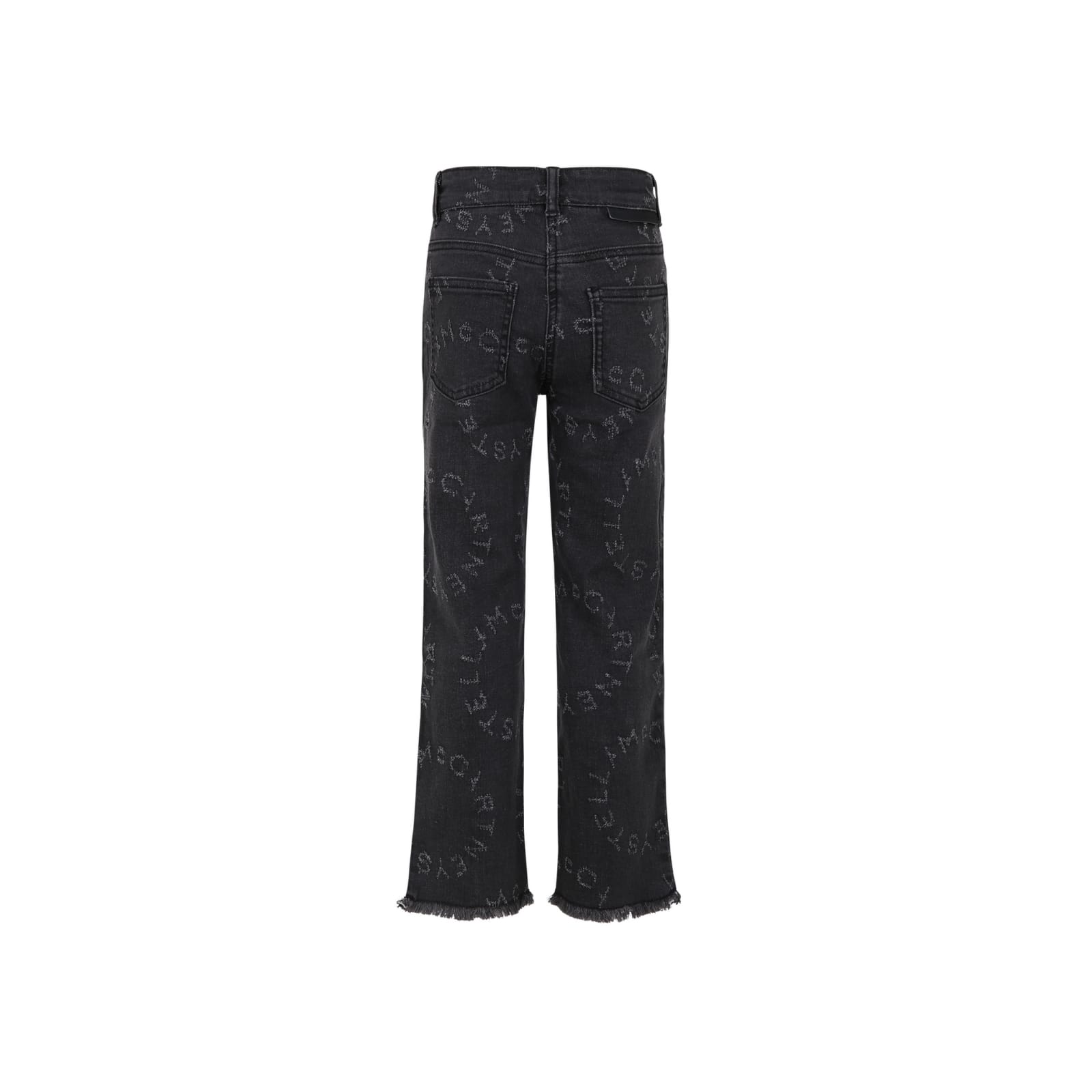 Shop Stella Mccartney Black Jeans For Girl With Logo