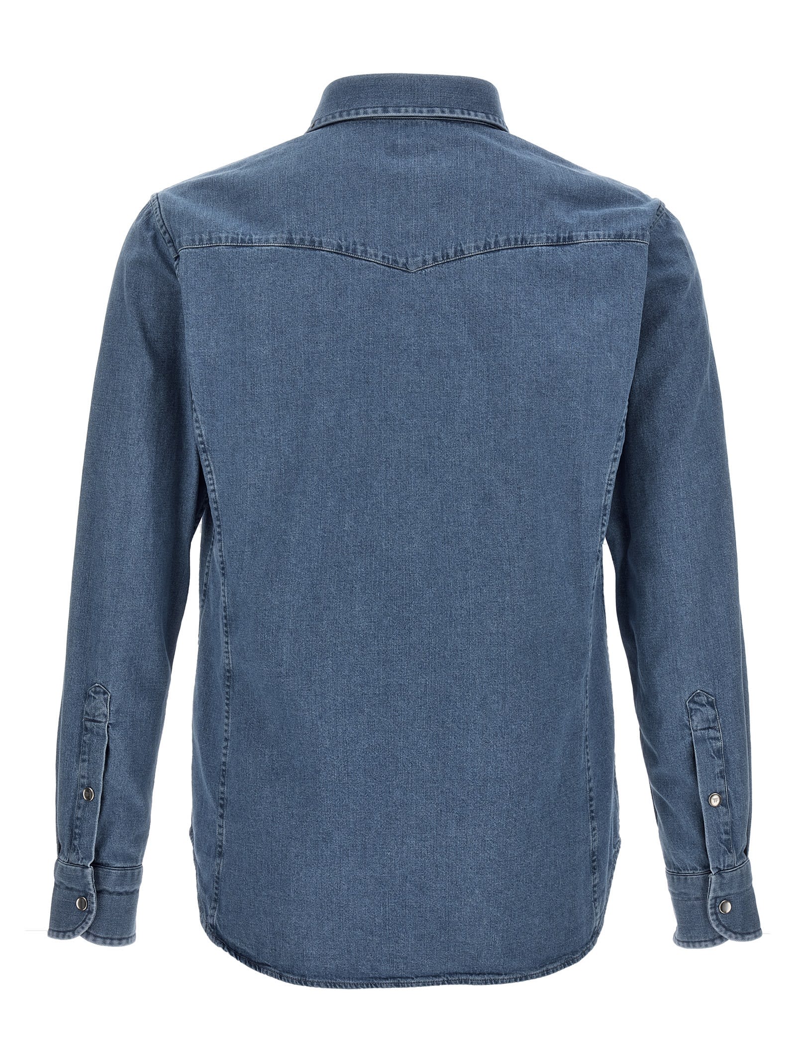 Shop Tom Ford Denim Shirt In Blue