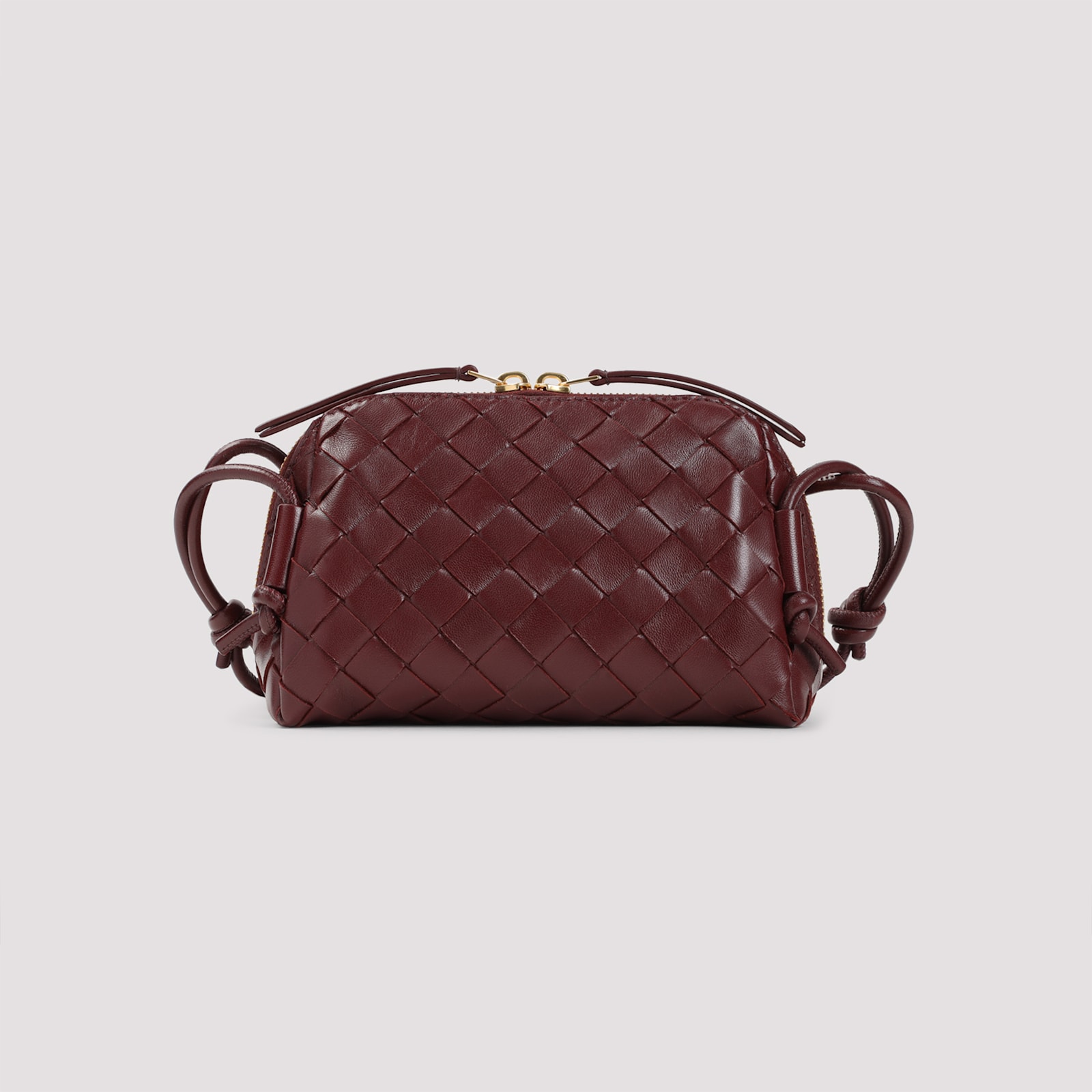Bottega Veneta Leather Concert Bag In Barolo Gold