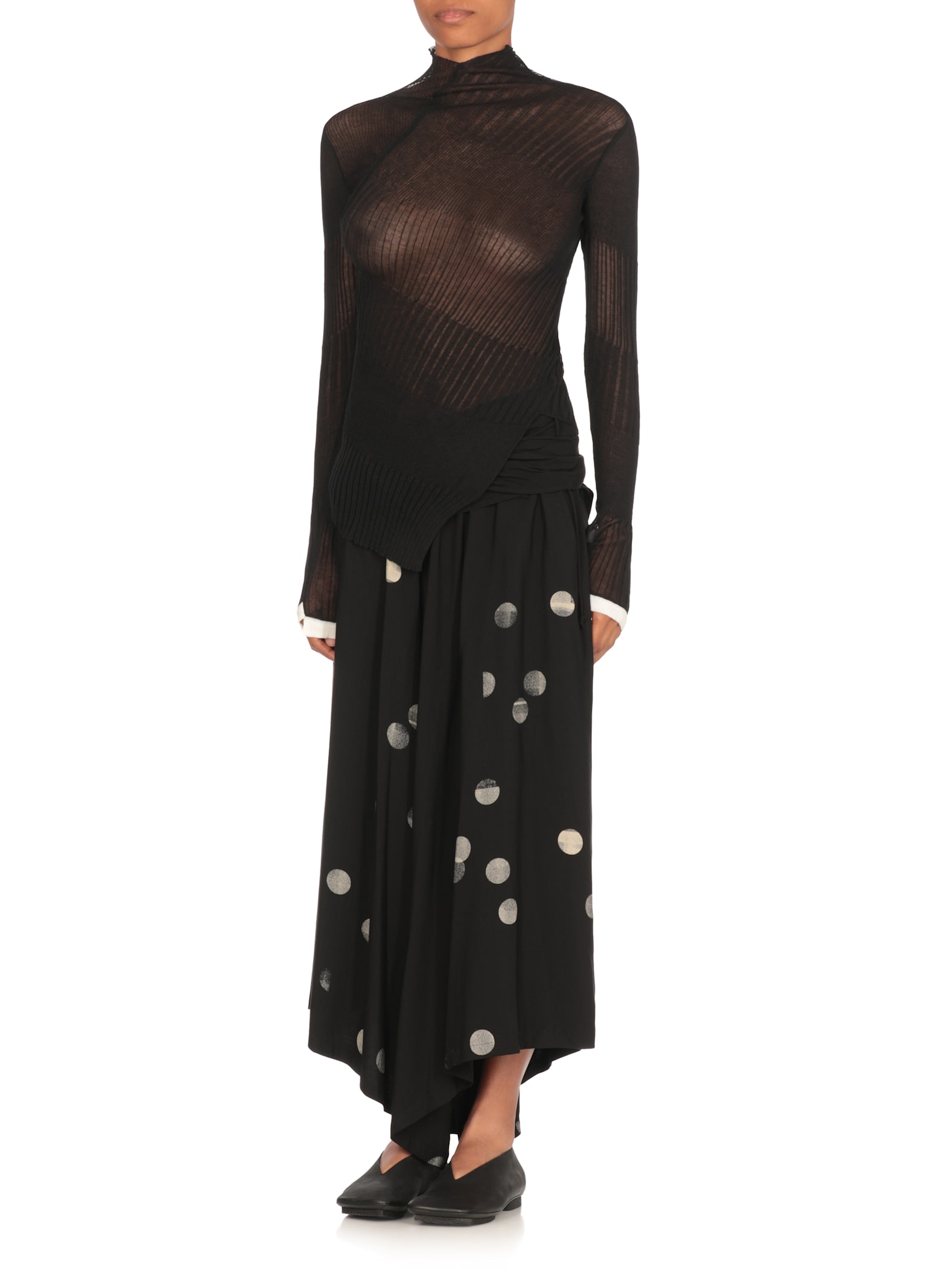 Y's Linen Blend Sweater In Black