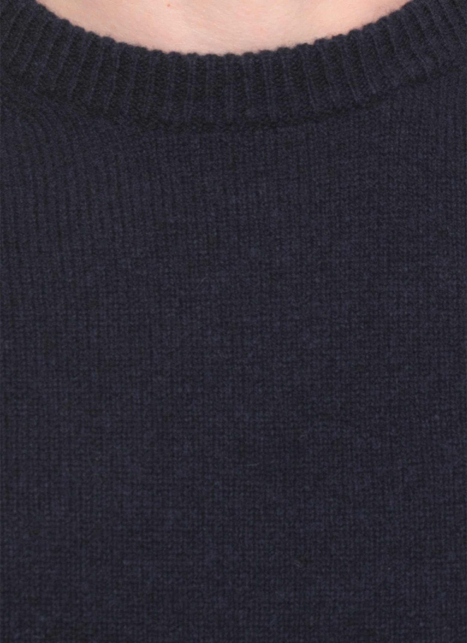 Barbour Crewneck Wool Sweater With Long Sleeves And Ribbed Trims In Blue