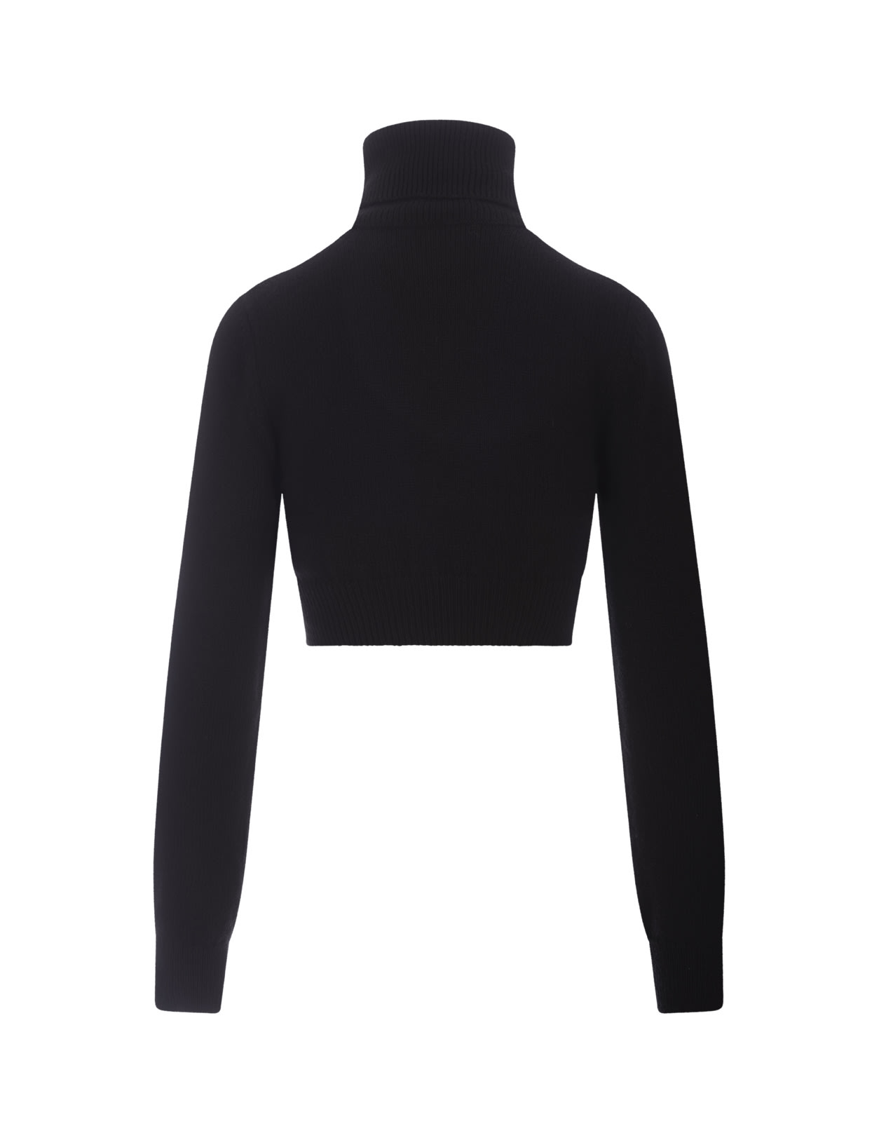 Shop Palm Angels Black All Roads Crop Turtleneck