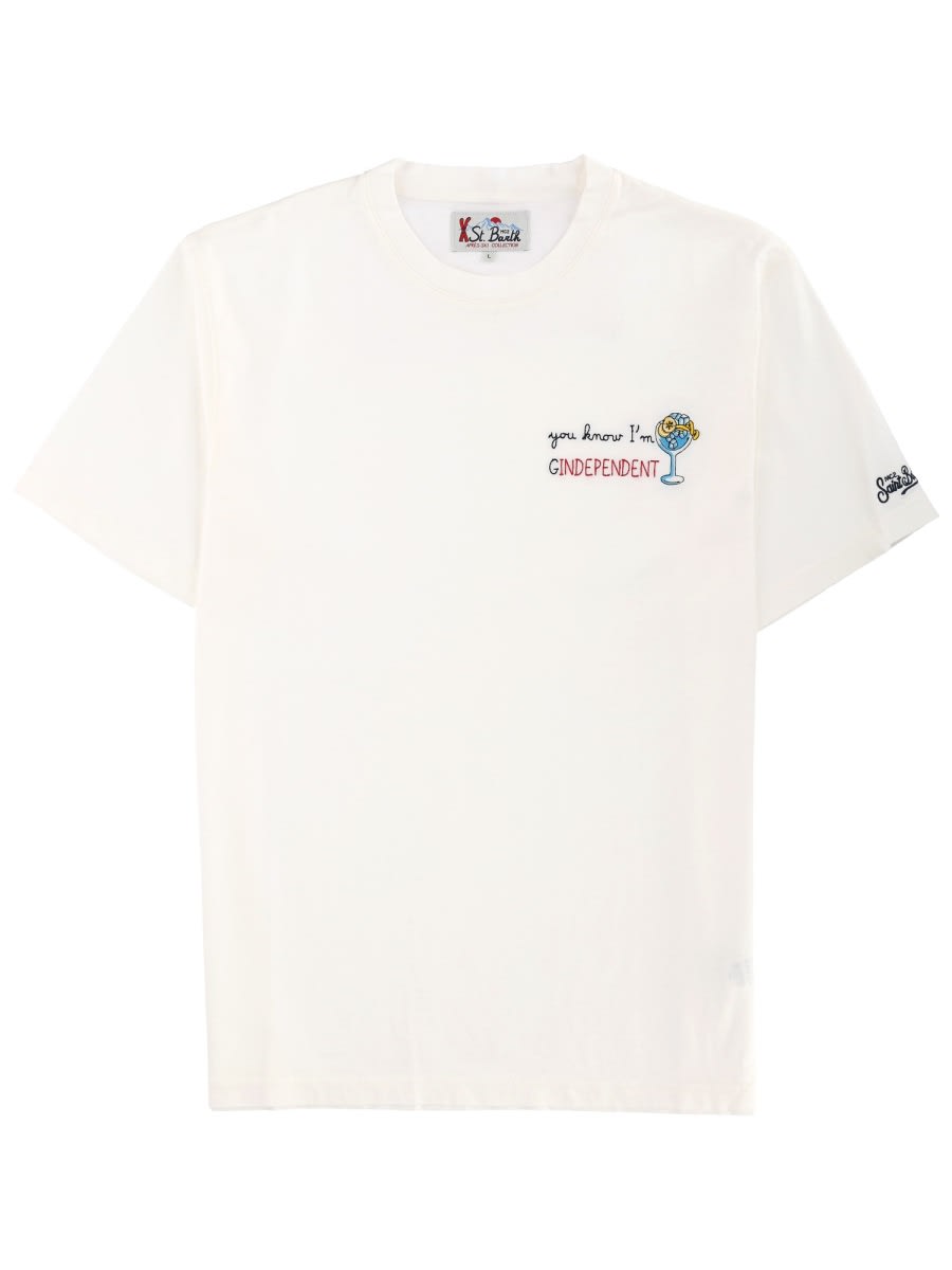 Mc2 Saint Barth T-shirt With Print In White