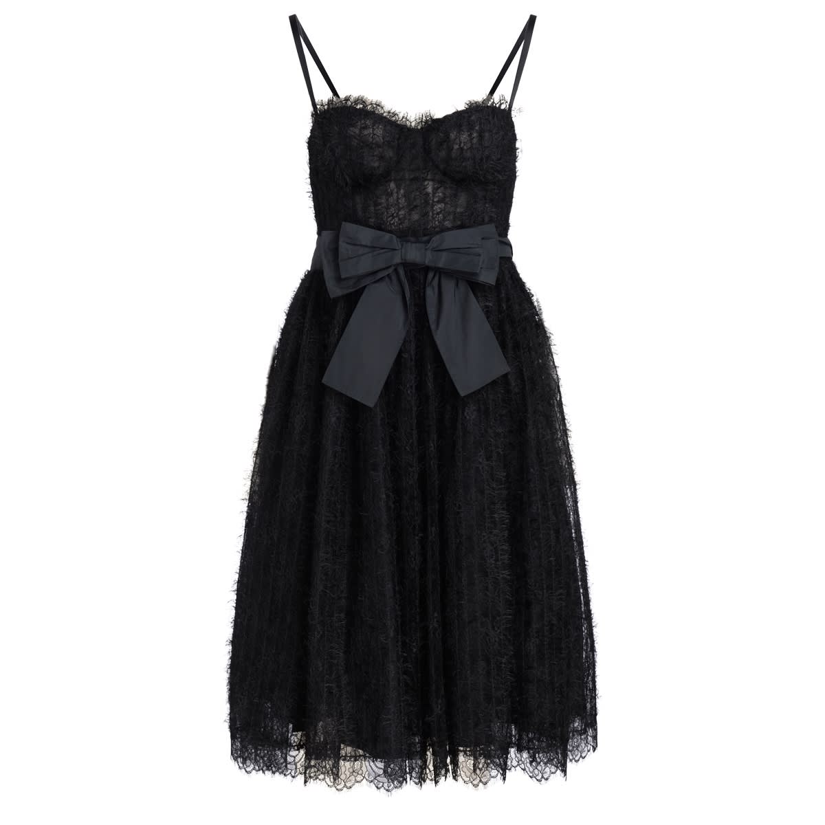 Elisabetta Franchi Black Lace Dress