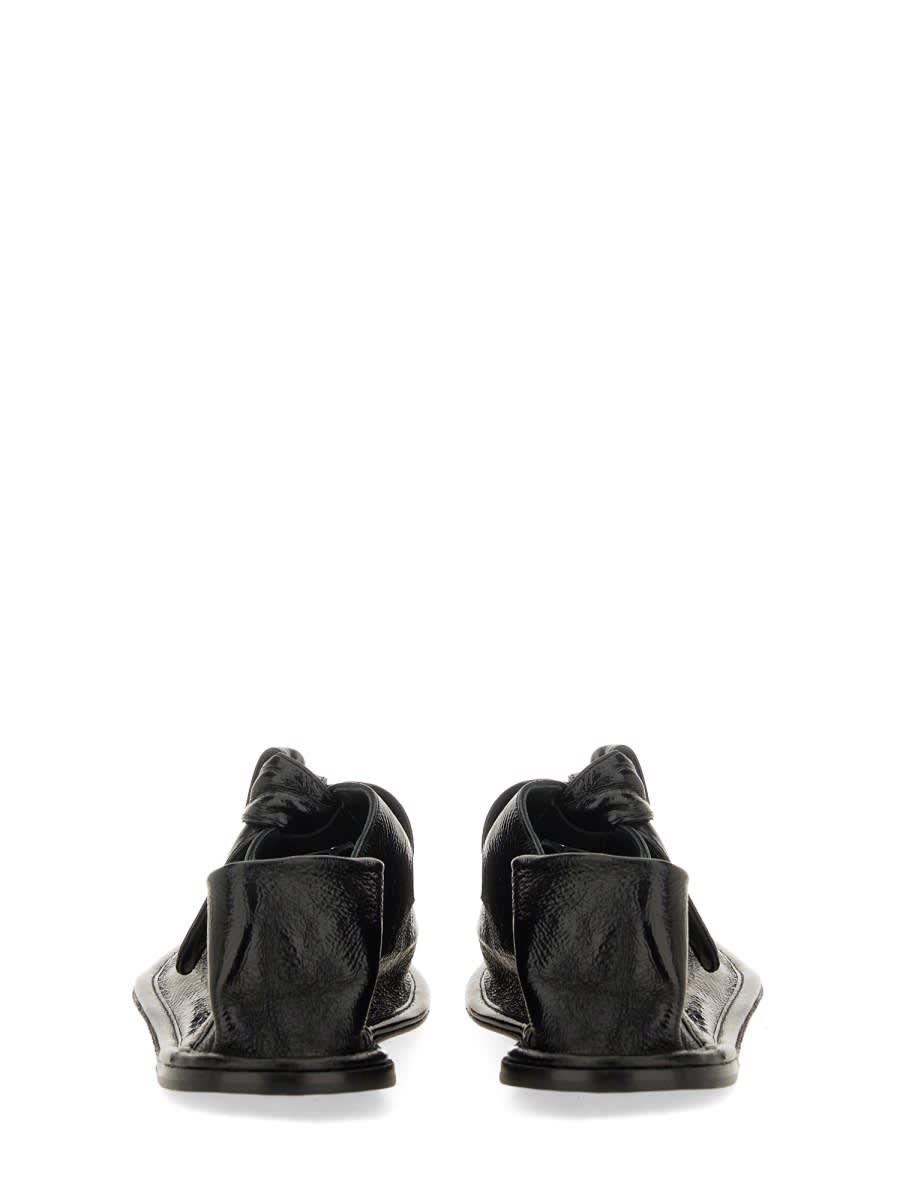 Shop Hereu Shoe Llasada Crinkled In Black