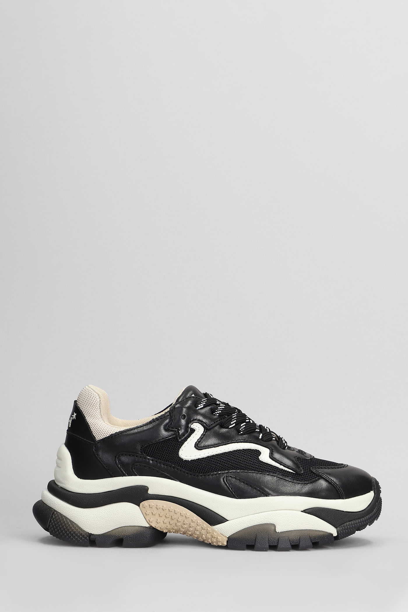 Shop Ash Addict Sneakers In Black Leather And Fabric