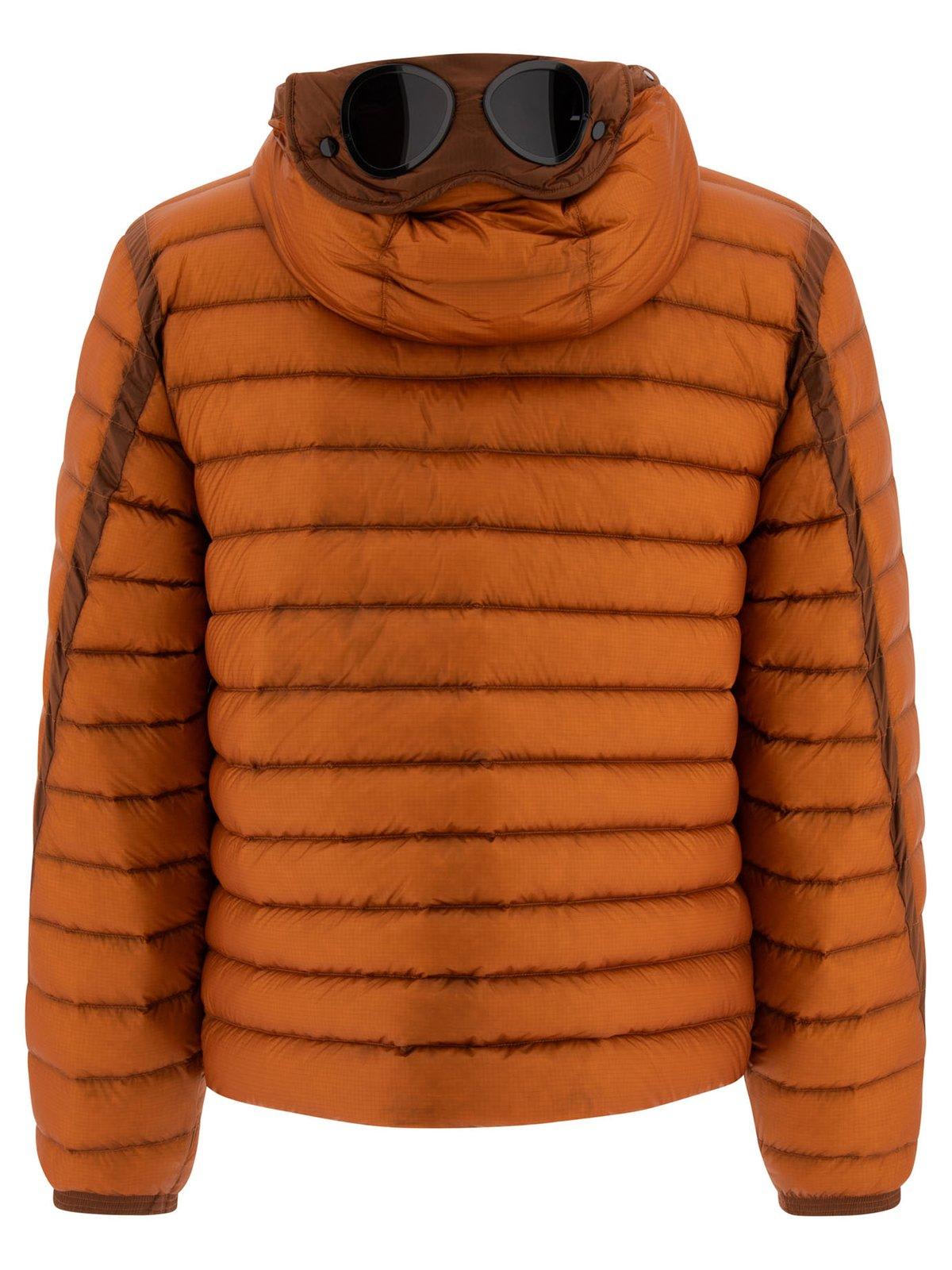 Shop C.p. Company D.d Shell Zip-up Quilted Down Jacket In Orange