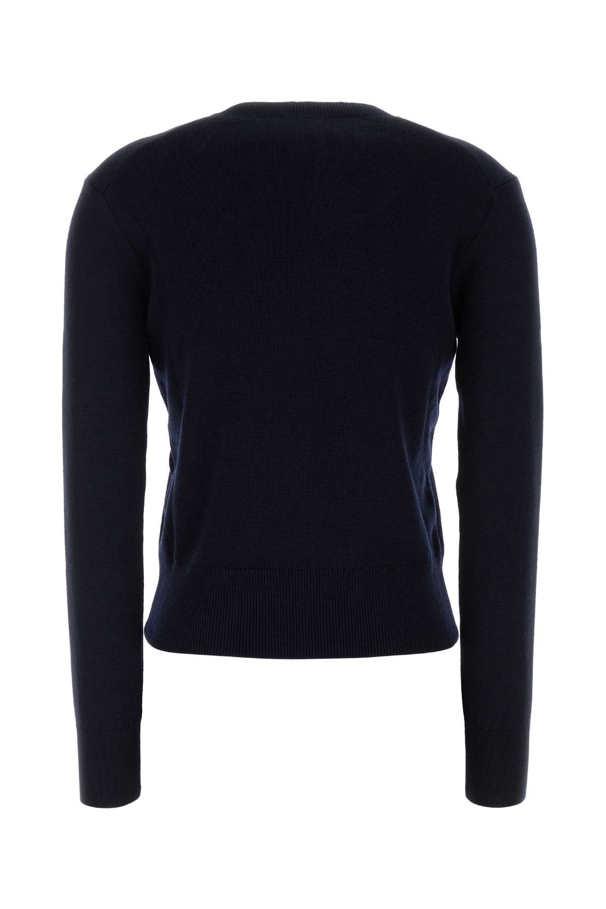 Ami Alexandre Mattiussi Midnight Blue Wool Sweater In Black