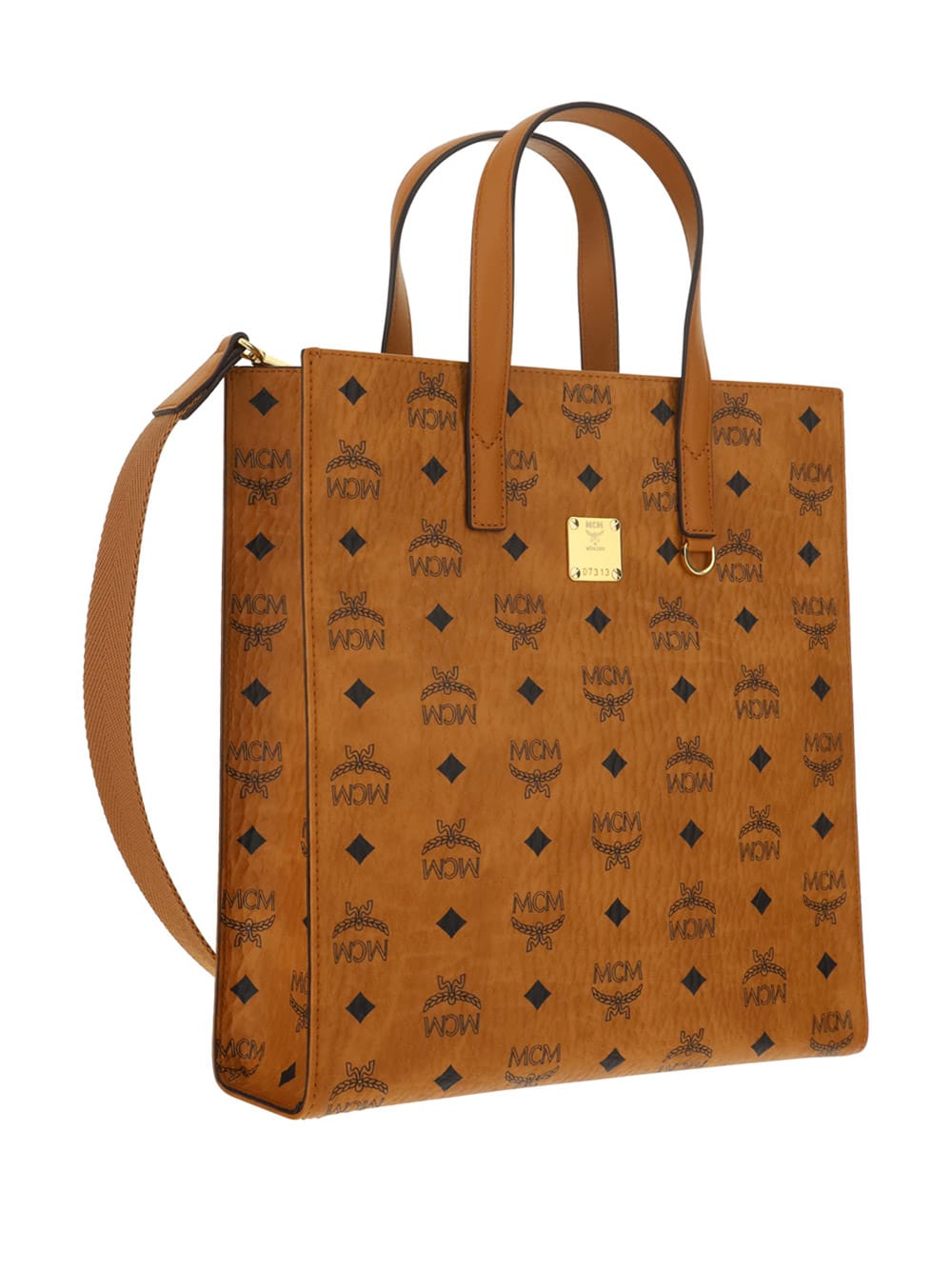 Mcm Small Aren Monogram-pattern Tote Bag