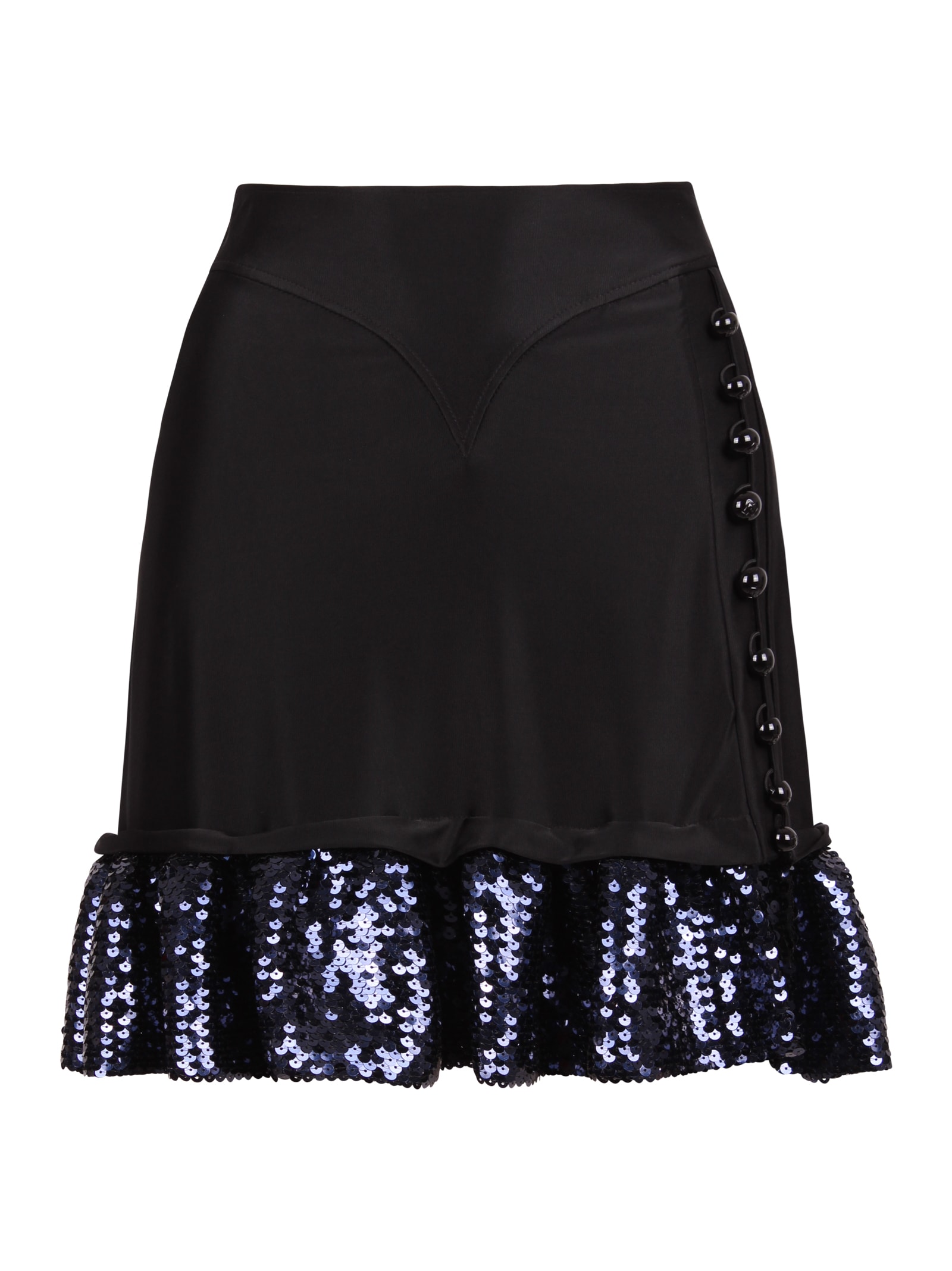 Paco Rabanne Short Skirt With Sequin Ruffle