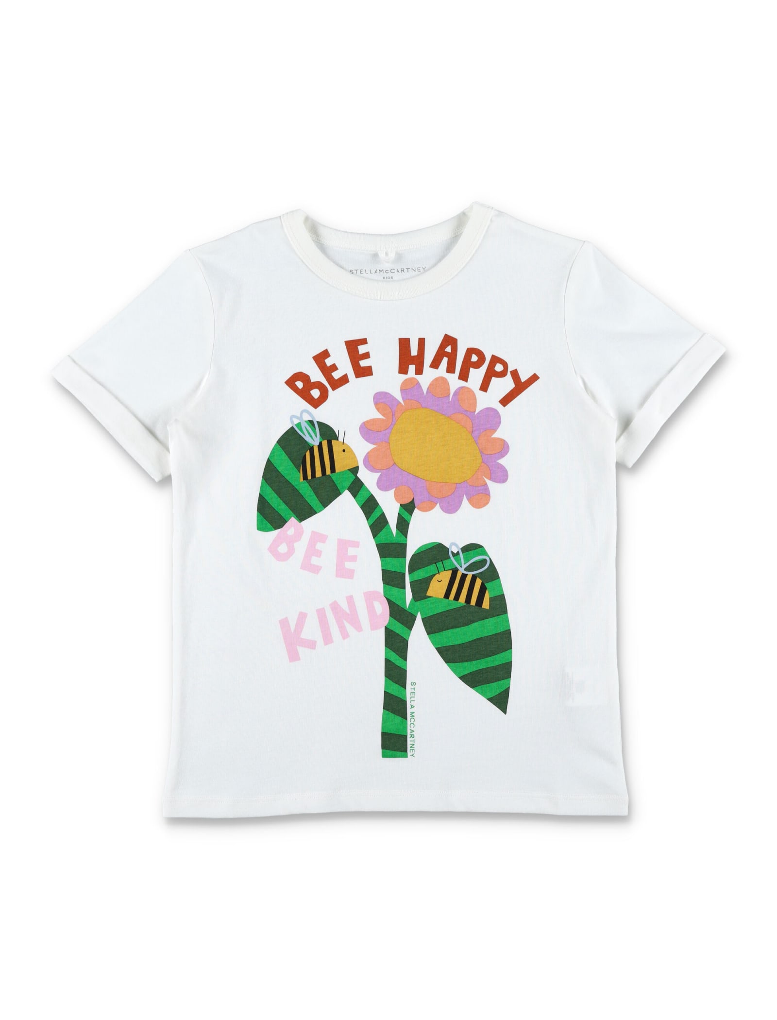 Shop Stella Mccartney Bee Happy T-shirt In White