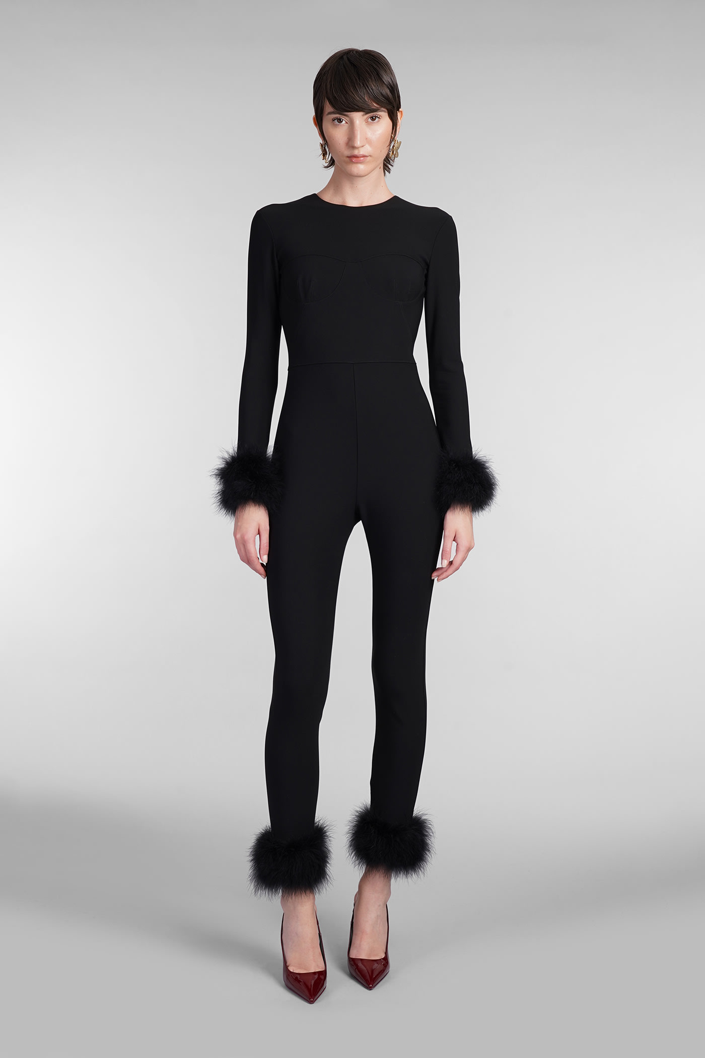 BLUMARINE JUMPSUIT IN BLACK VISCOSE 