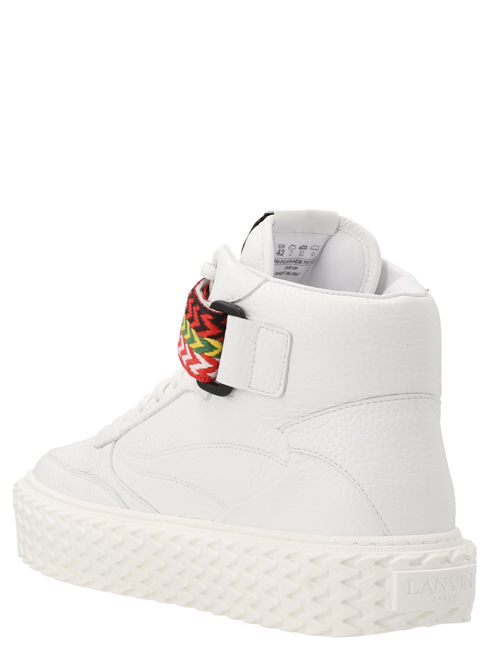 Shop Lanvin Montantes Curbies 2 Sneakers In White