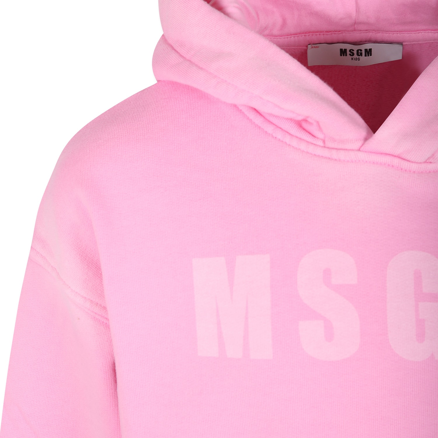 Msgm Pink Dress For Girl With Logo In Pink