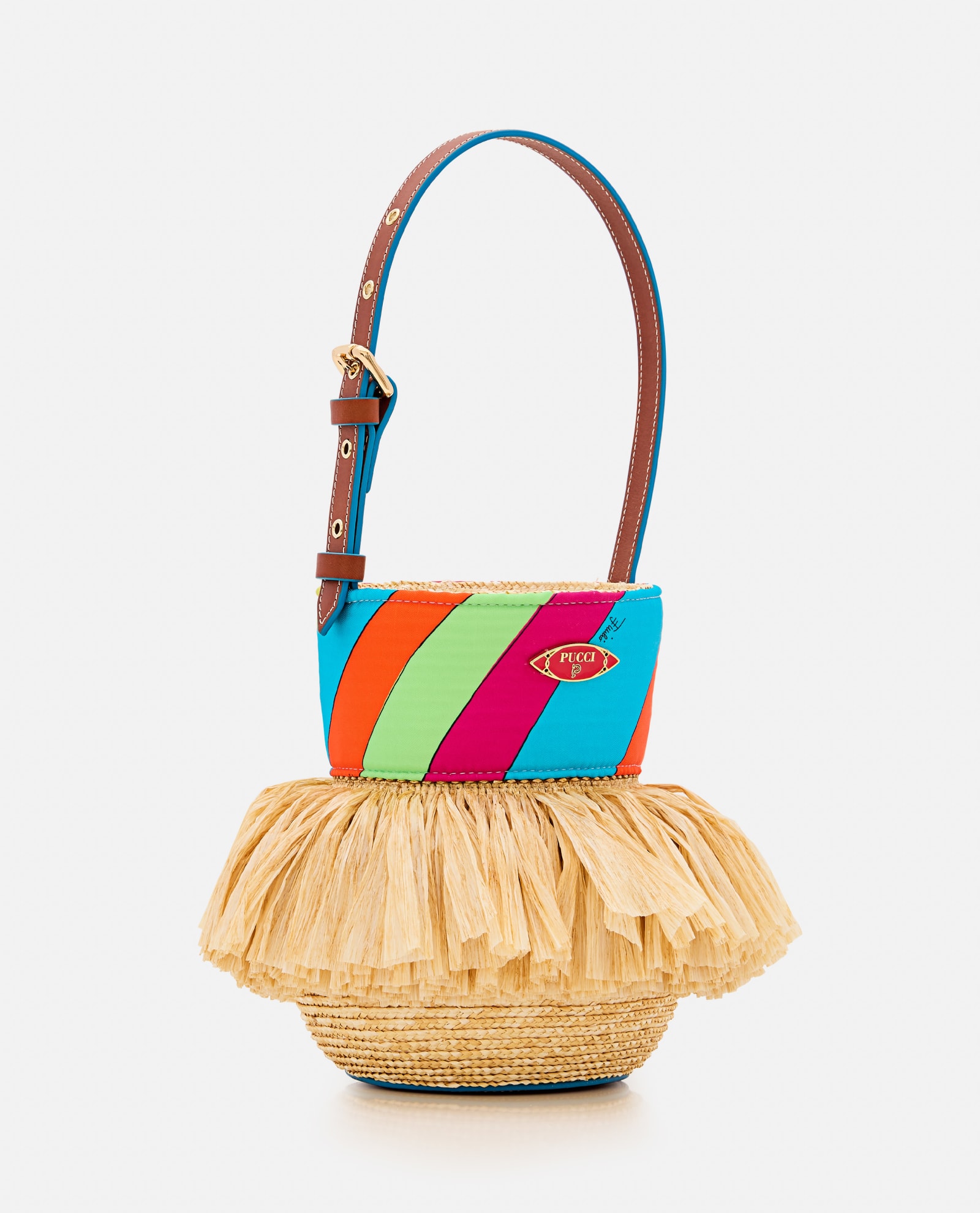 Shop Pucci Mini Nella Bucket Bag In Multicolour
