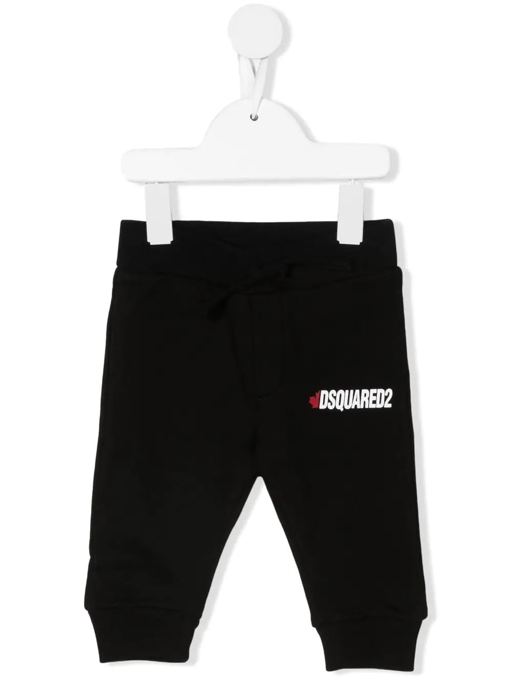 Dsquared2 Baby Black Joggers With White Printed Logo