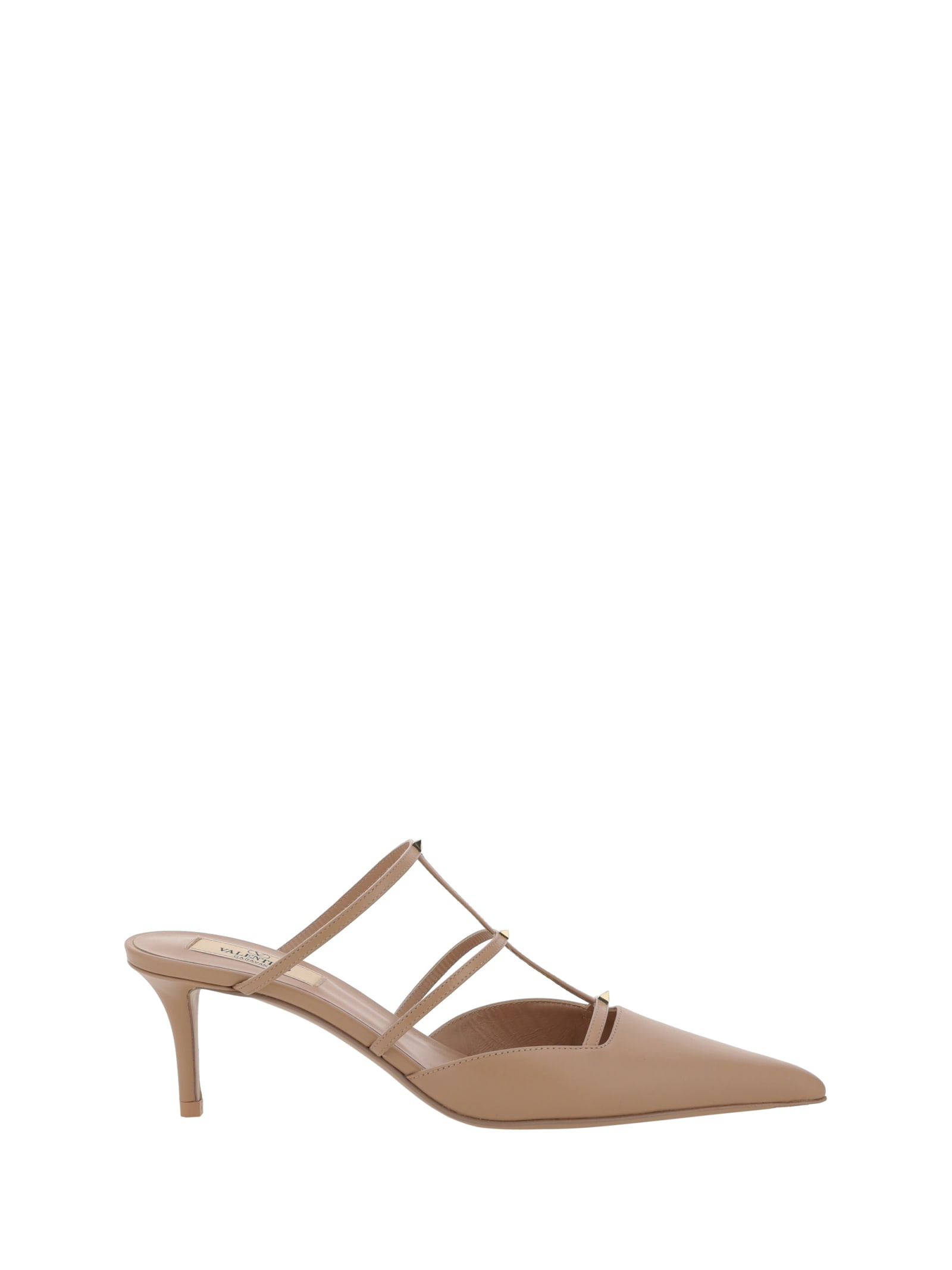 Shop Valentino Rockstud Wispy Pumps In Rose Cannelle