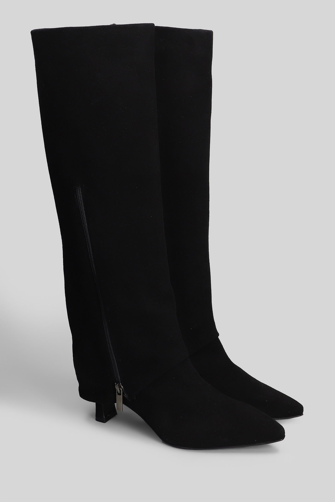 The Seller High Heels Boots In Black Suede In Black