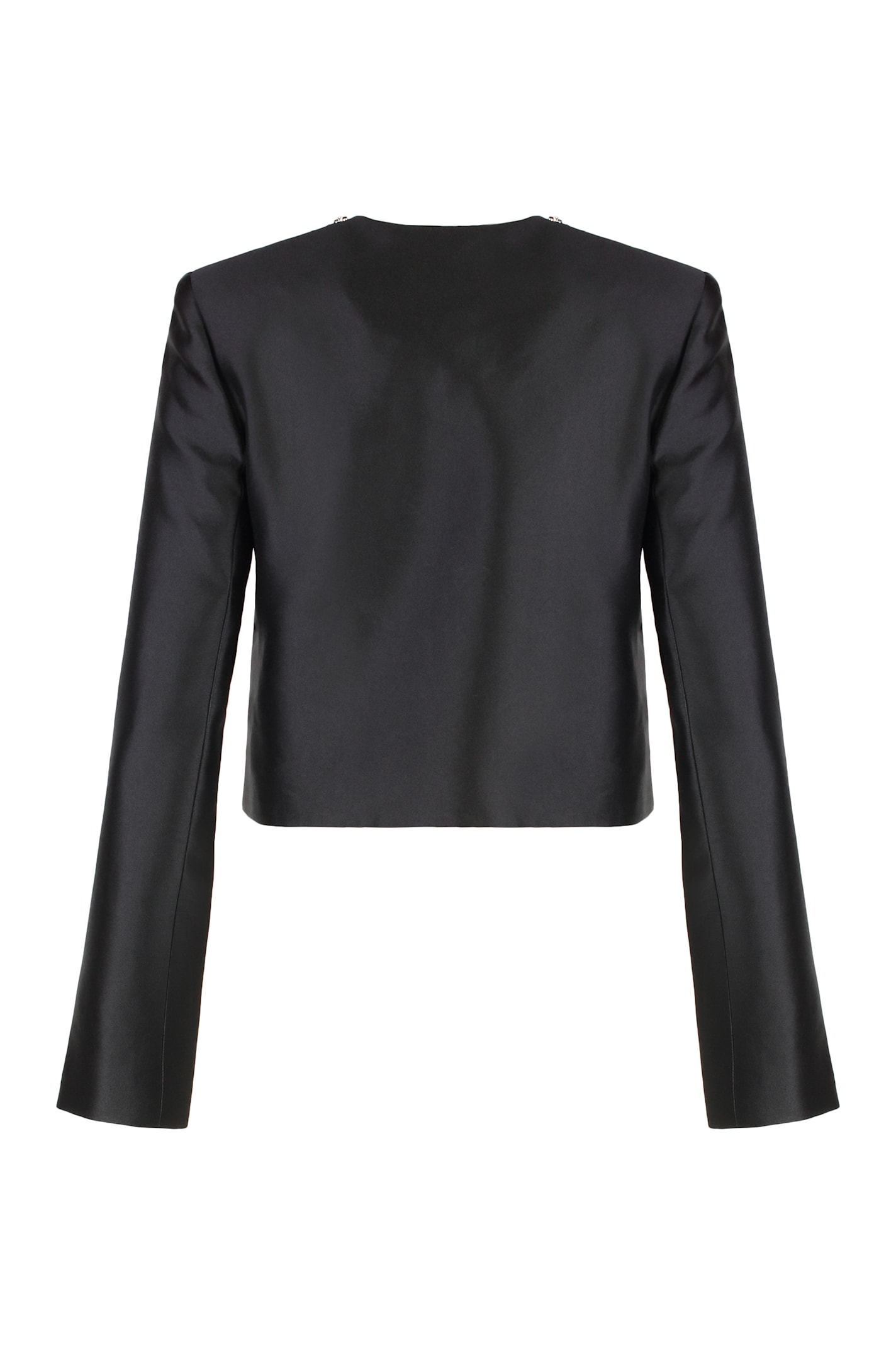 Self-portrait Taffeta Jacket In Black
