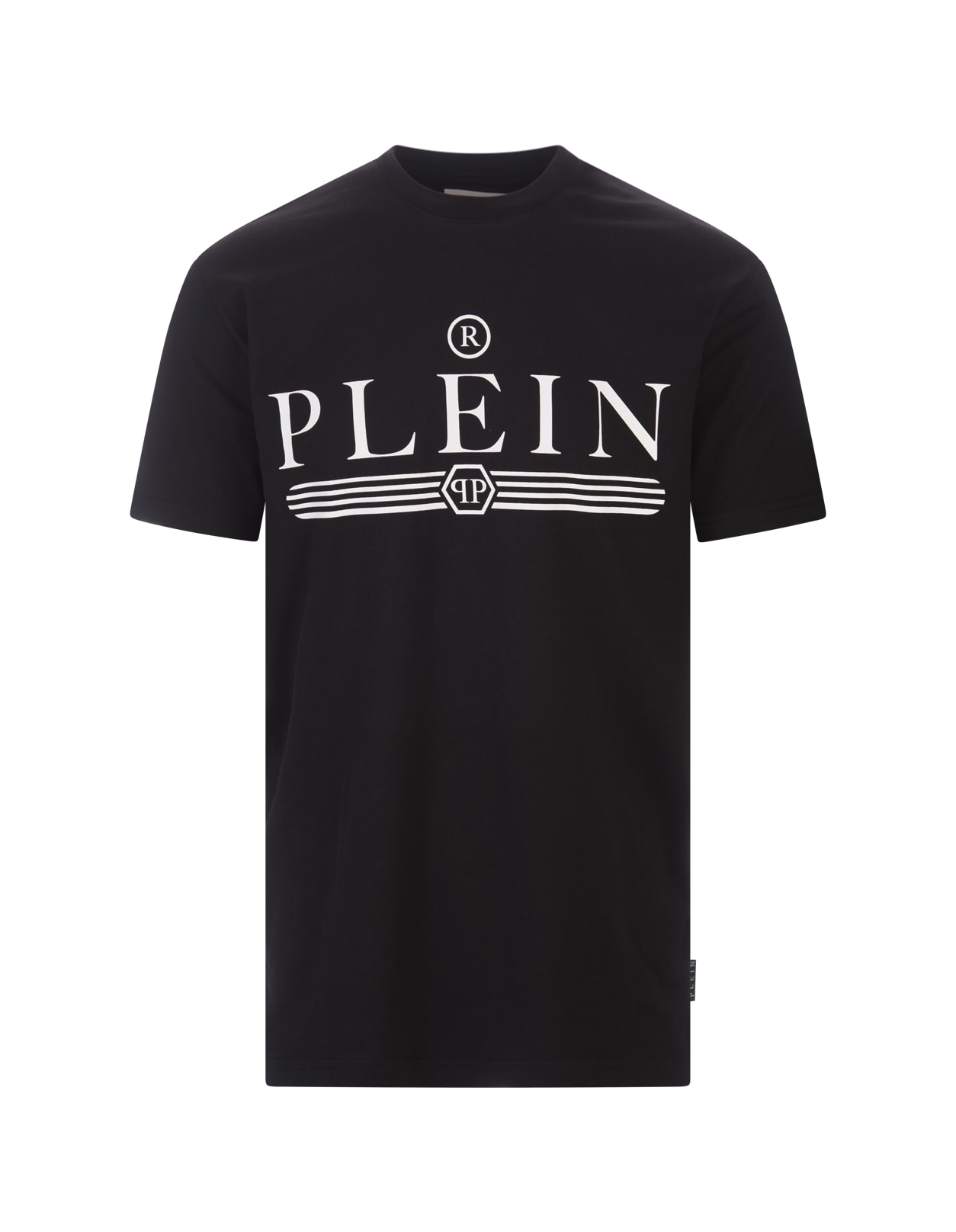 Shop Philipp Plein T-shirt Round Neck Ss Tattoo In Black