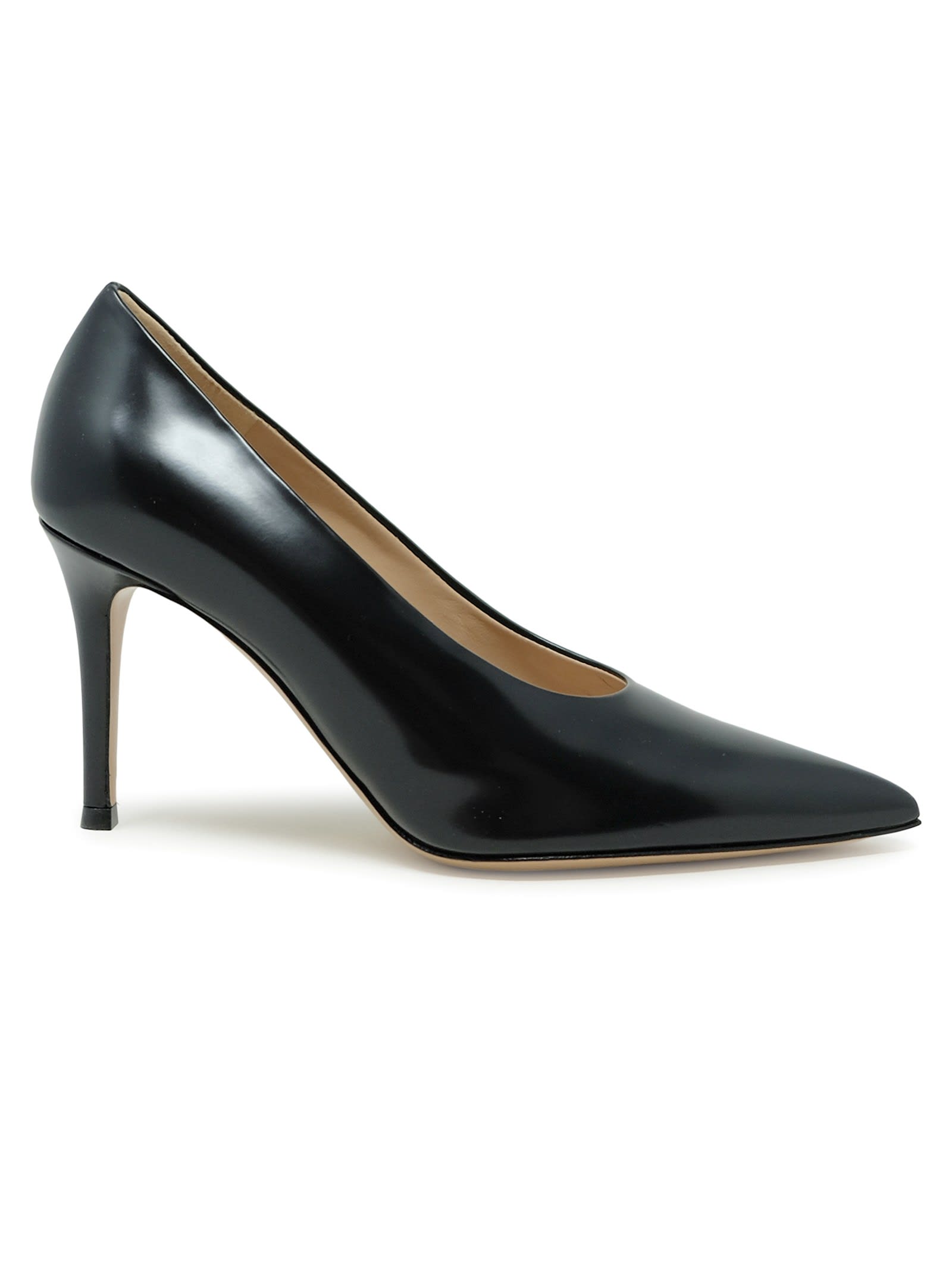 Shop Gianvito Rossi Black Leather Pumps