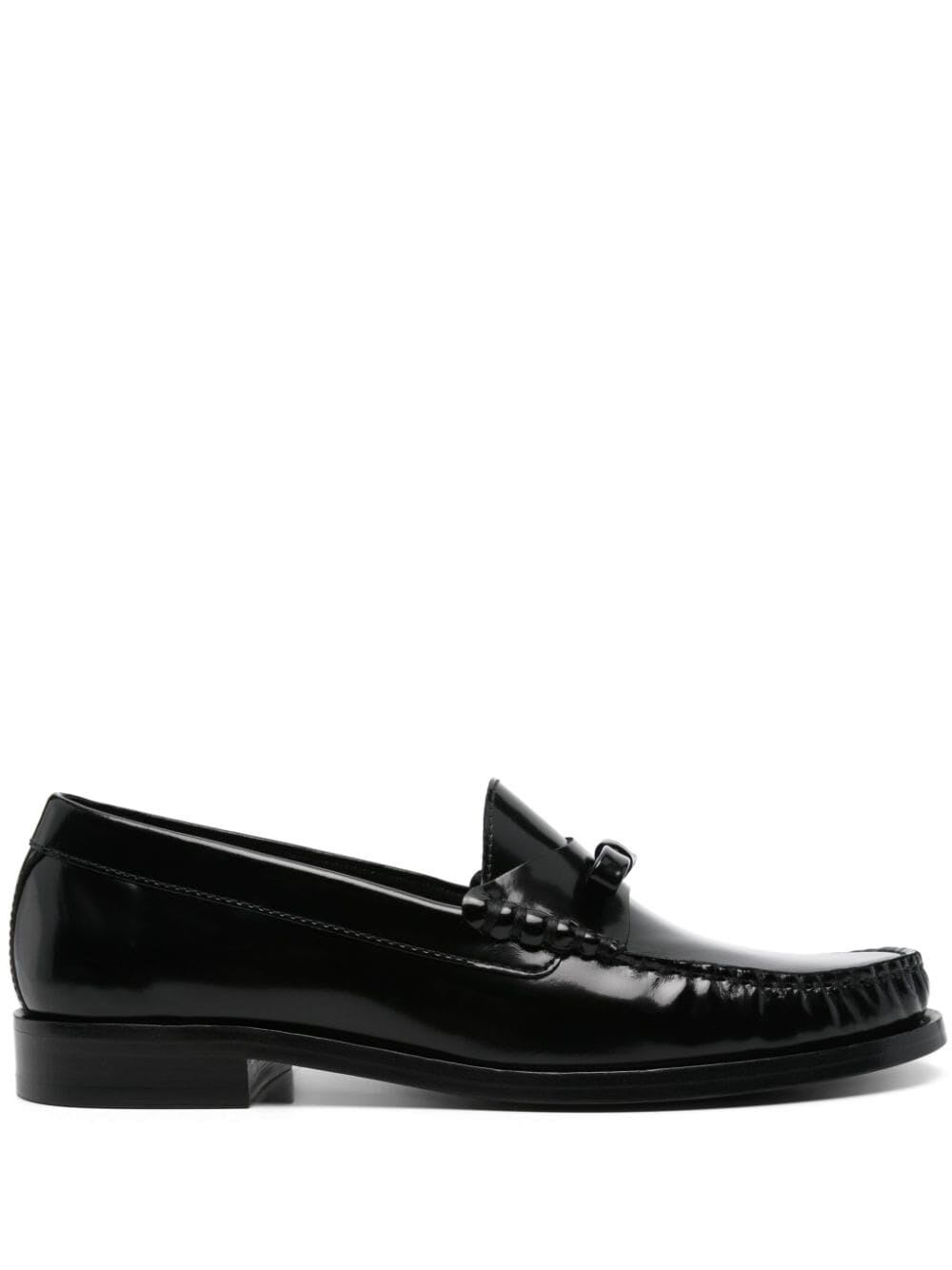 Shop Stuart Weitzman Lottie Bow Loafer In Blk Black