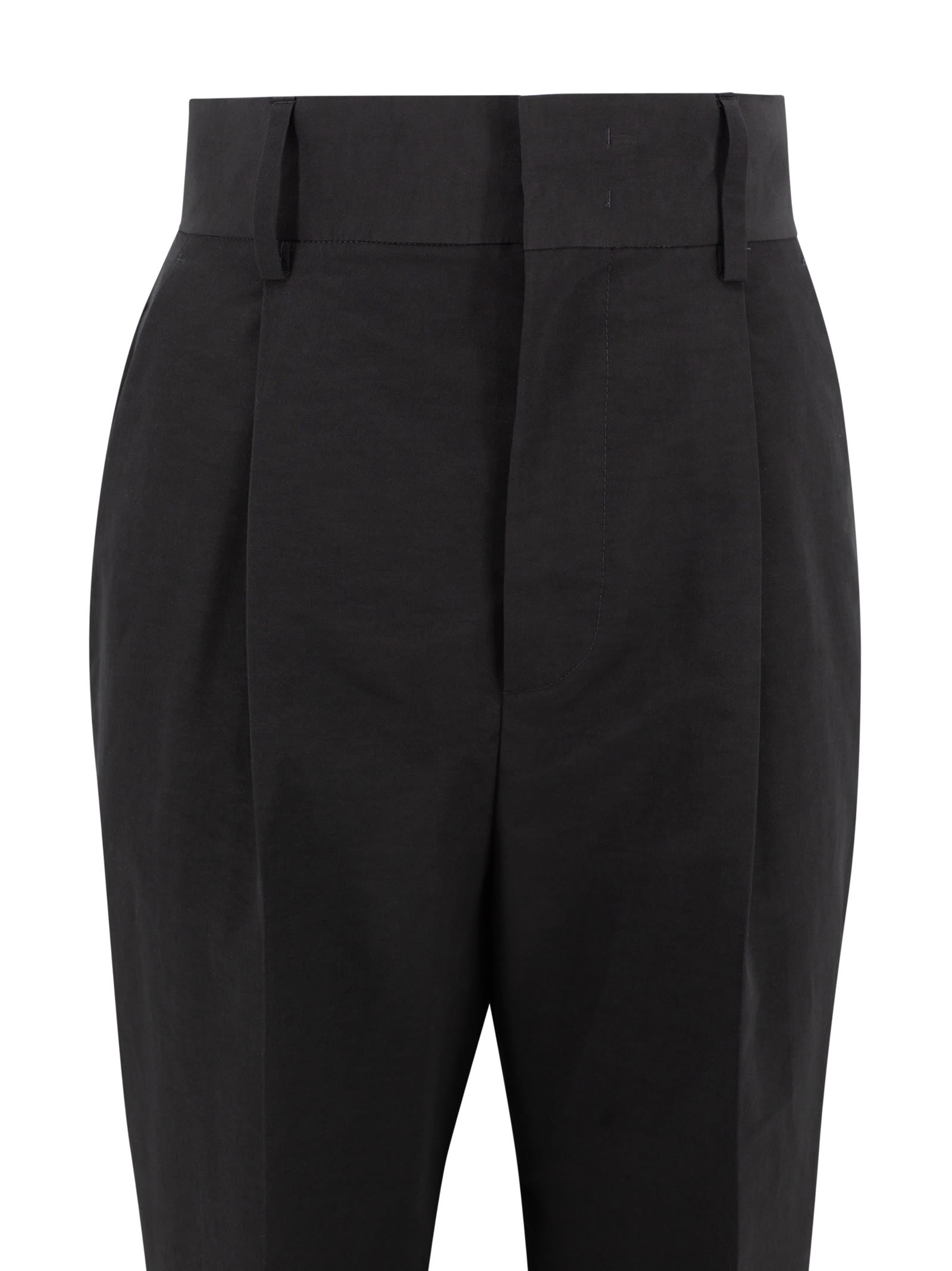 Philosophy Di Lorenzo Serafini High-waisted Technical Cotton Pants In Black