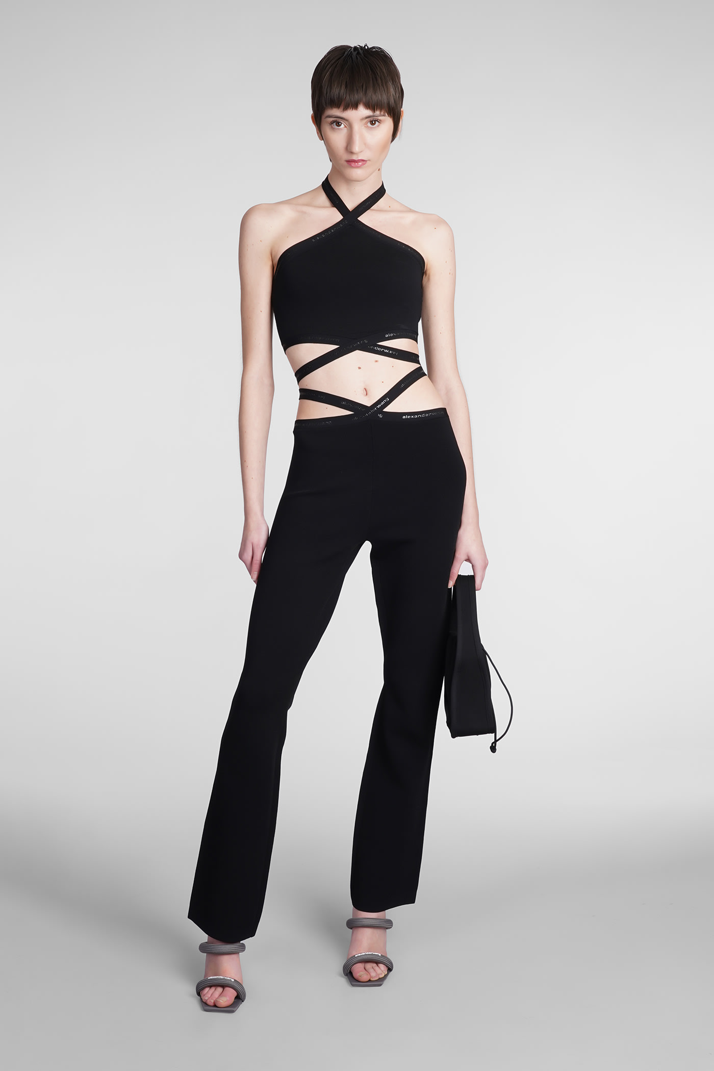 Alexander Wang Logo Top In Black