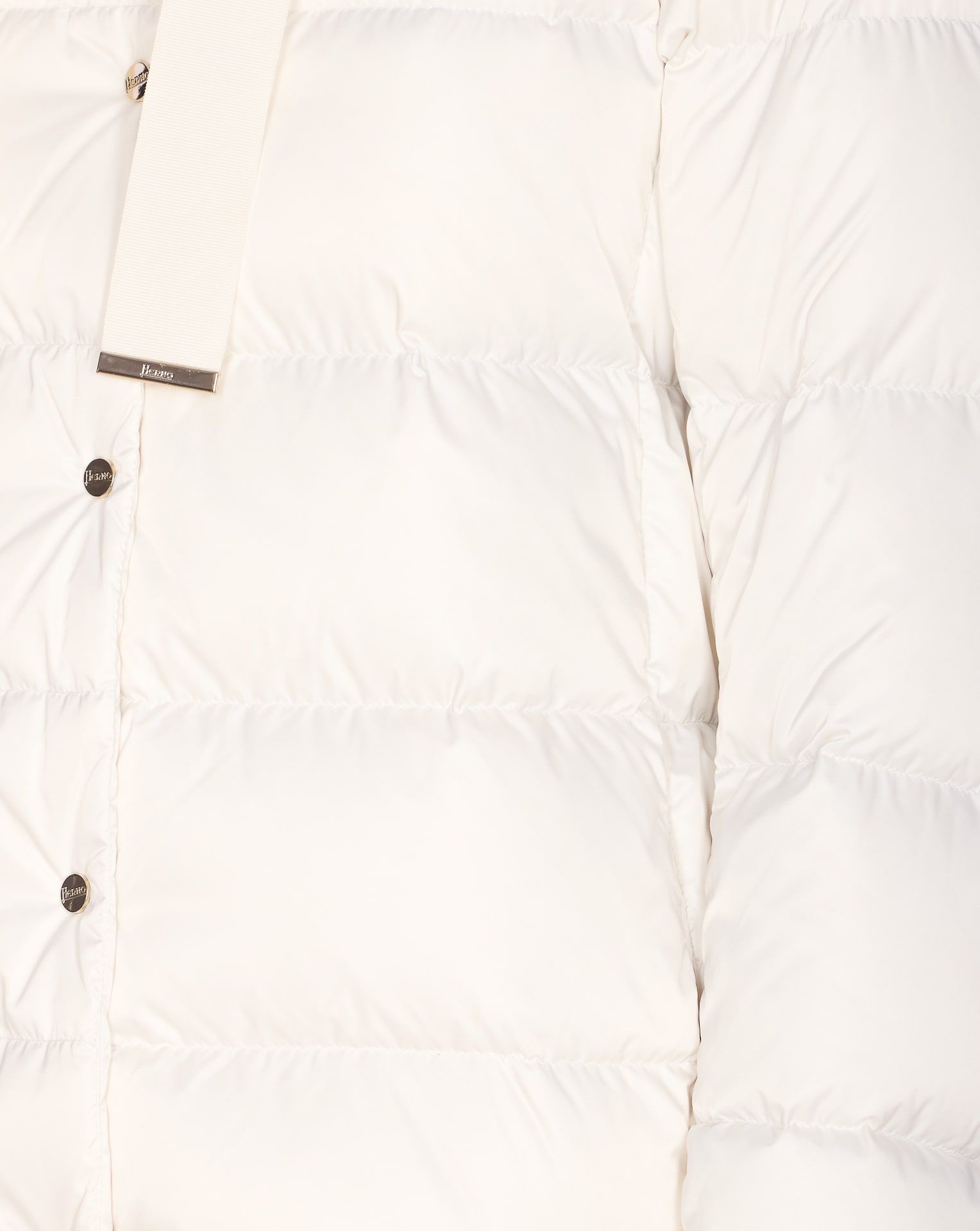 Herno Quilted Cape Jacket High Collar In White