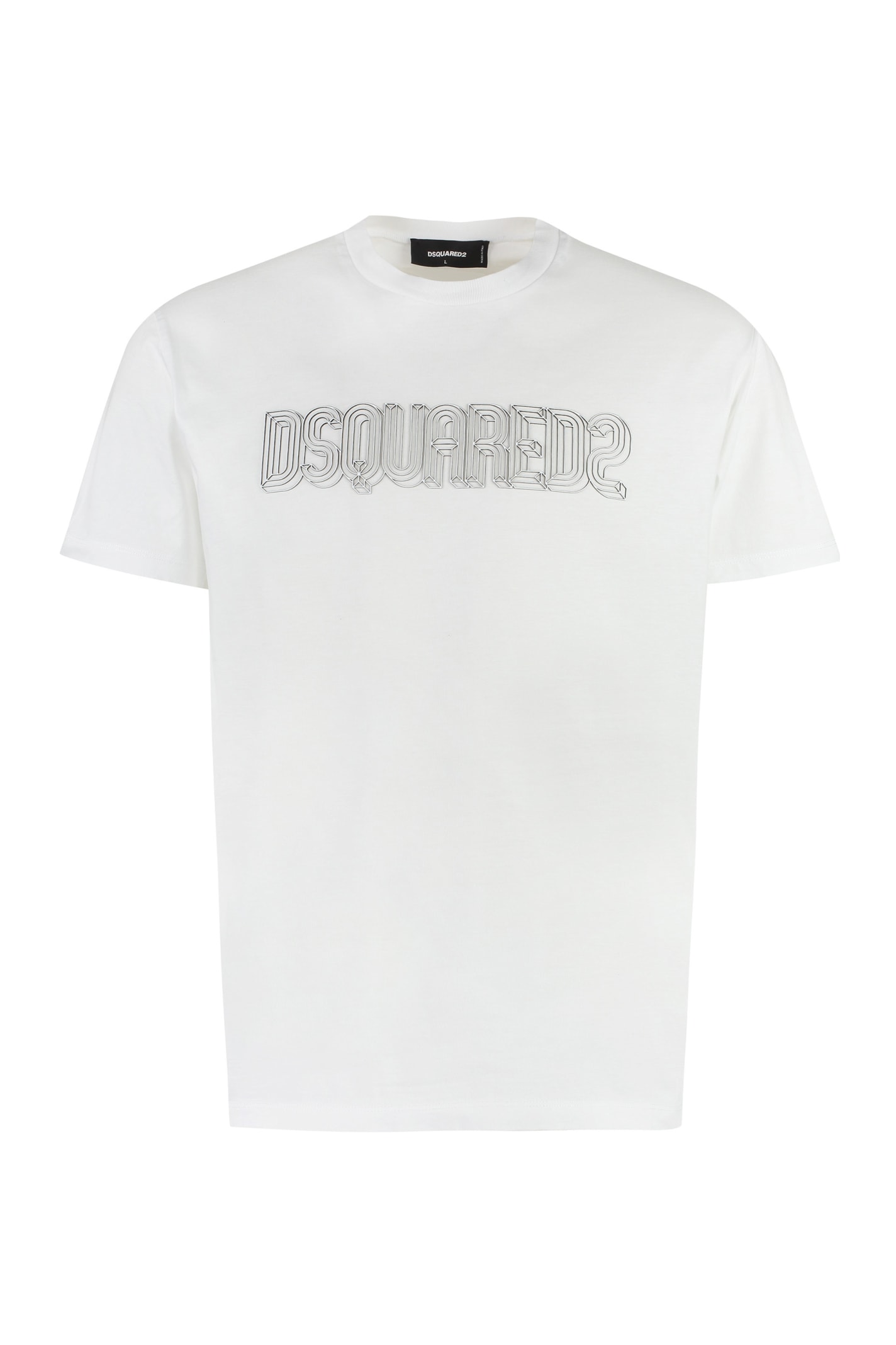 Shop Dsquared2 Logo Cotton T-shirt In White