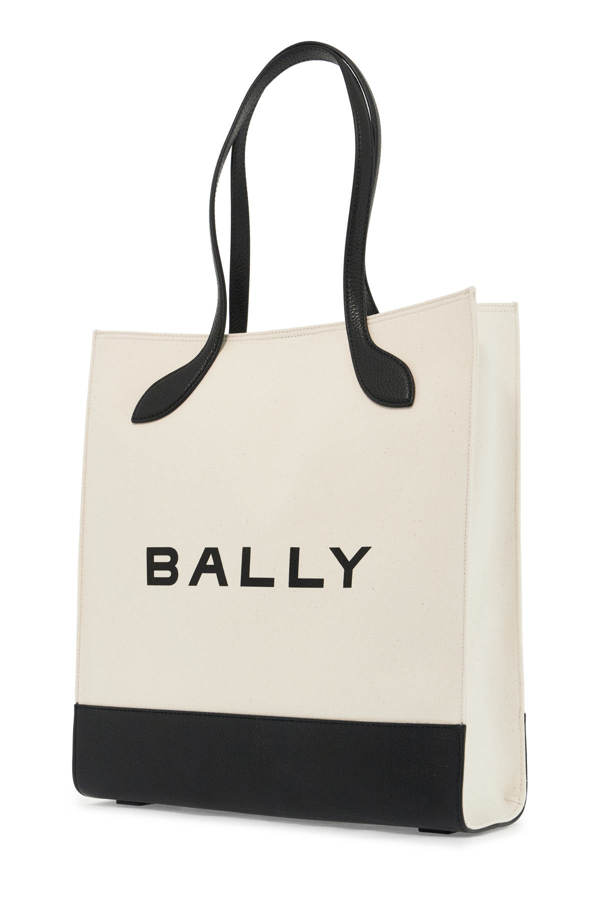 Shop Bally Bar Keep On Tote Bag In Natural/black+oro (white)