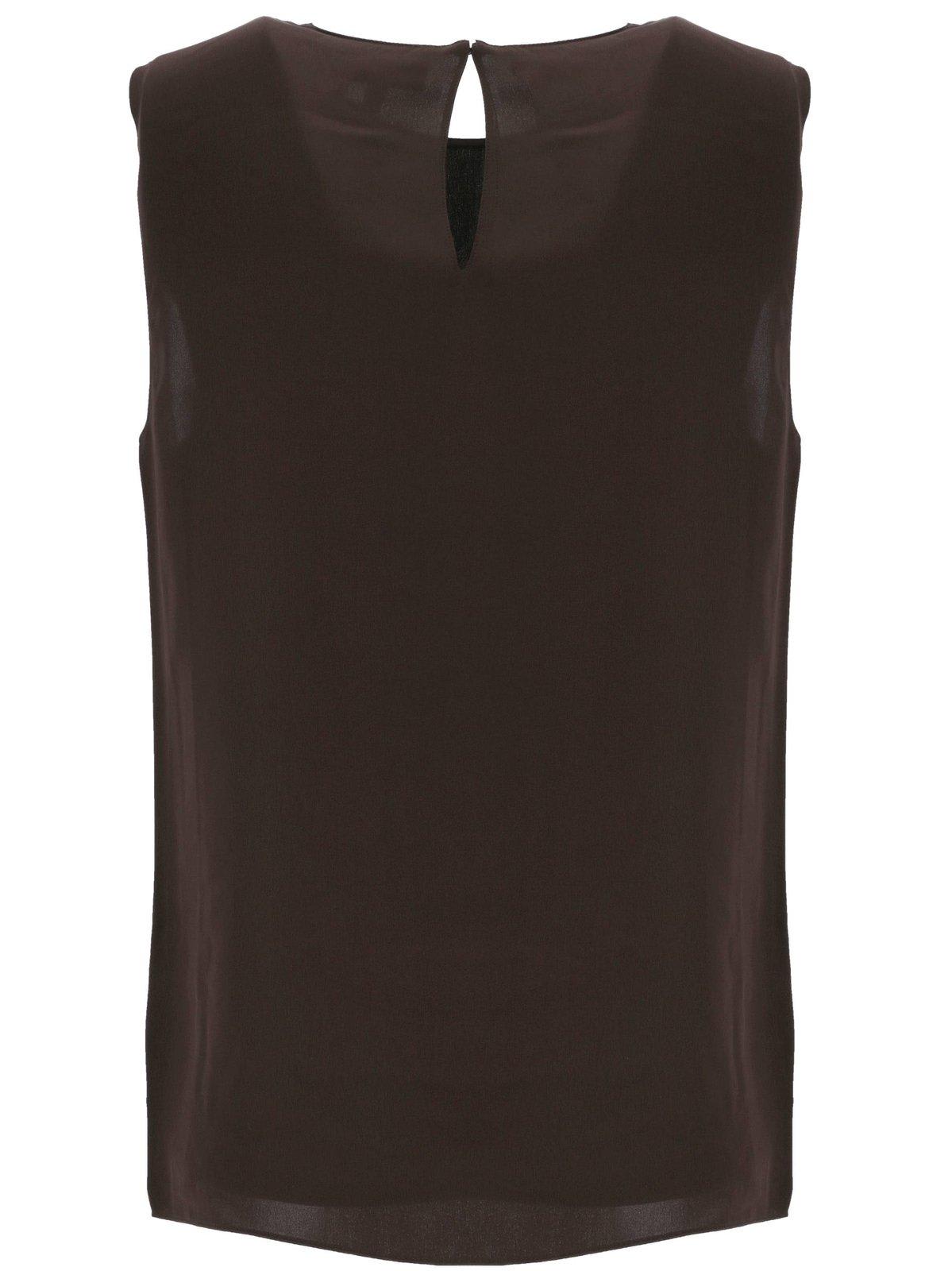 THEORY CREWNECK SLEEVELESS TOP 