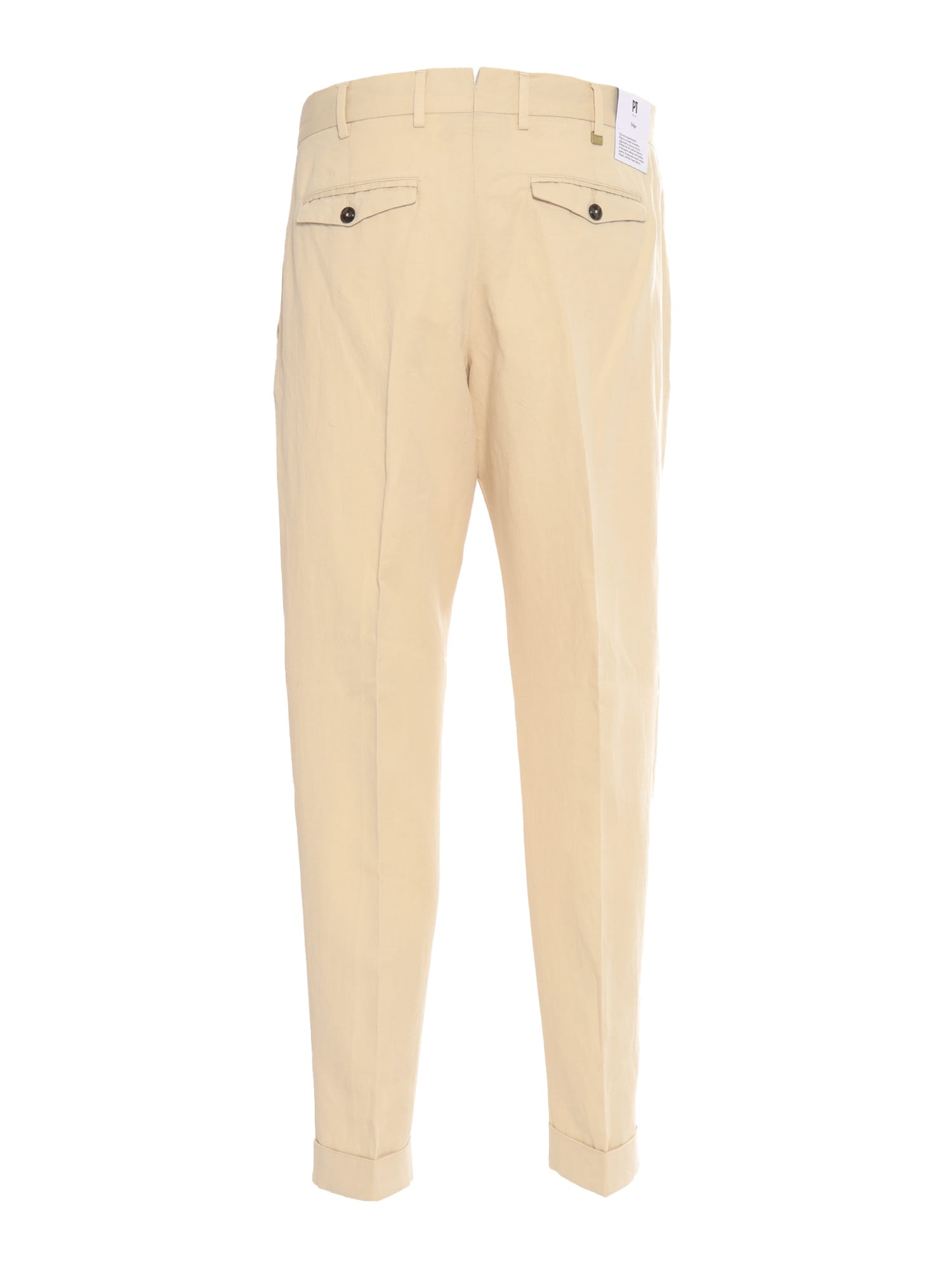 Pt Torino Man Pants Beige Size 40 Polyamide, Elastane In Brown