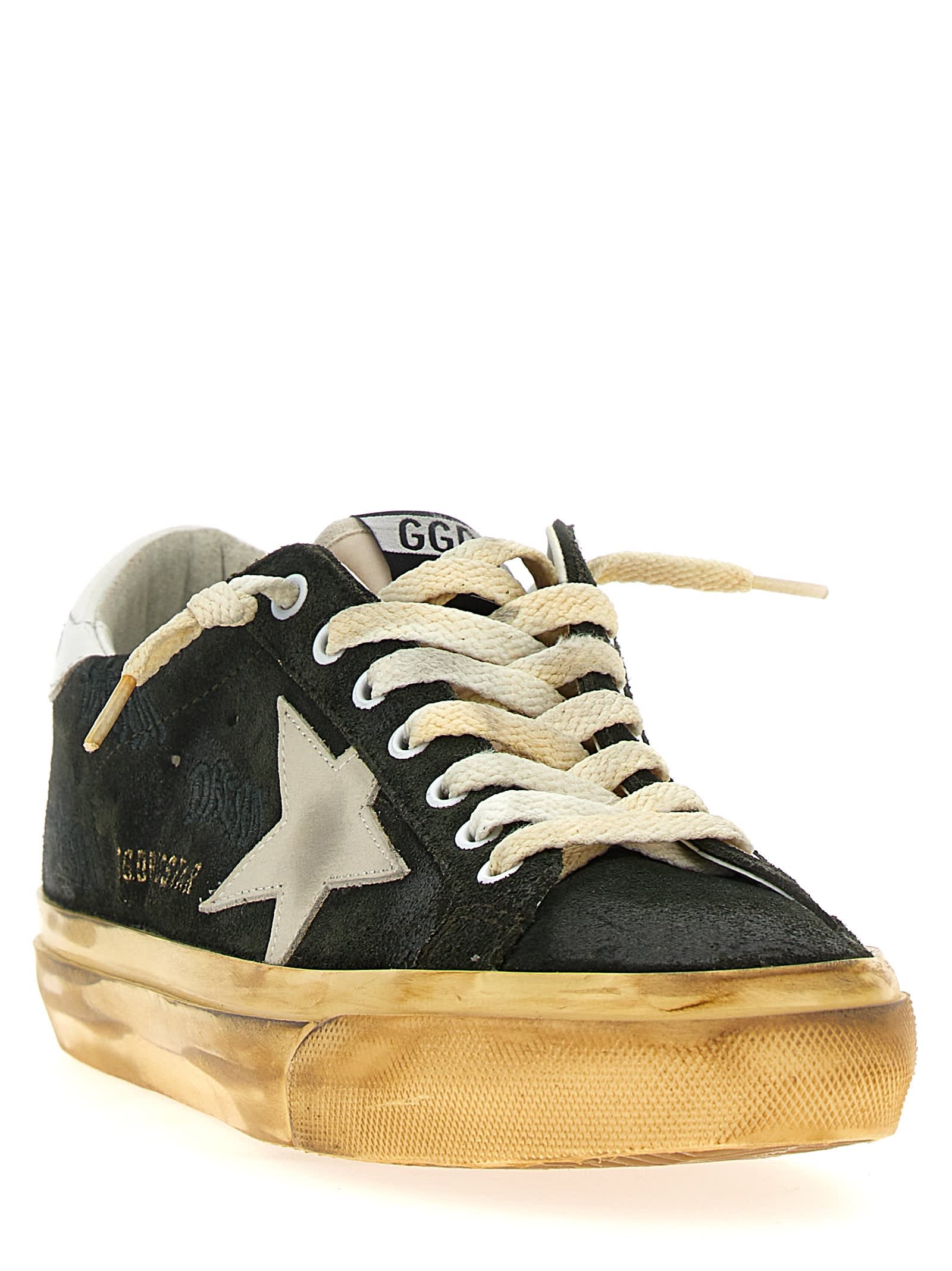 Shop Golden Goose Superstar Sneakers In Green