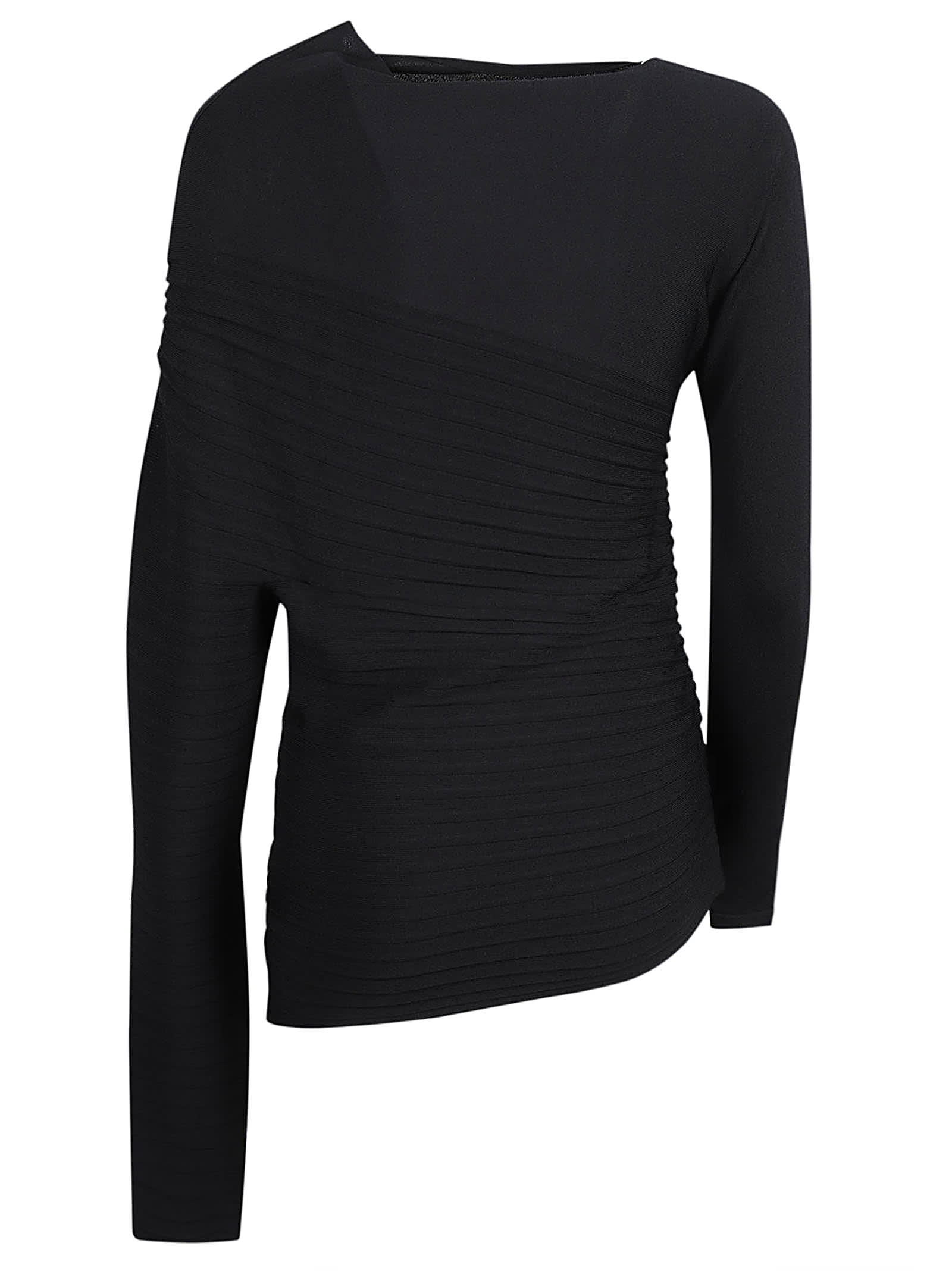 Shop Philosophy Di Lorenzo Serafini Left Longer Sleeve Top In Black