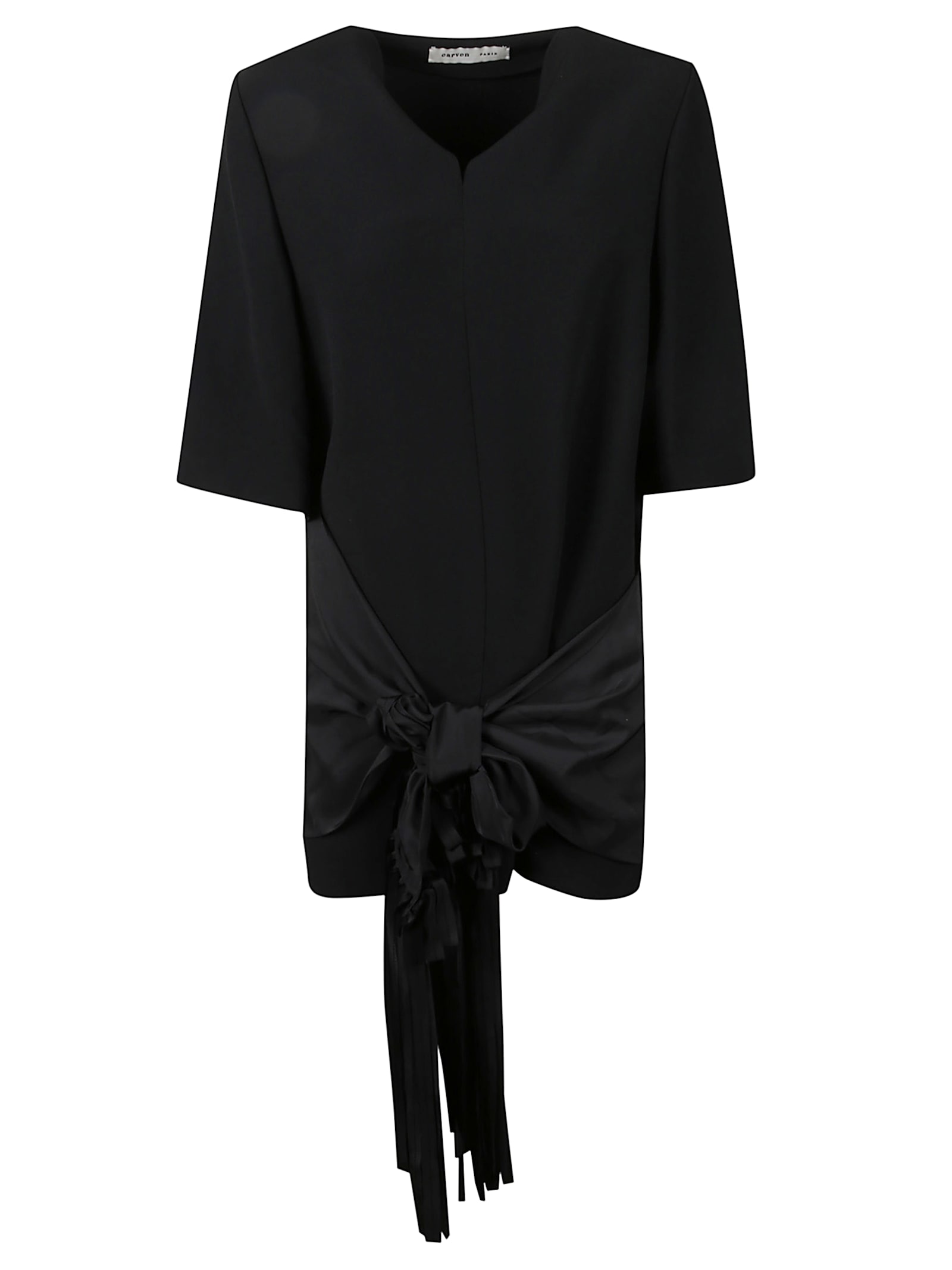 Carven Dress With Bow In Black