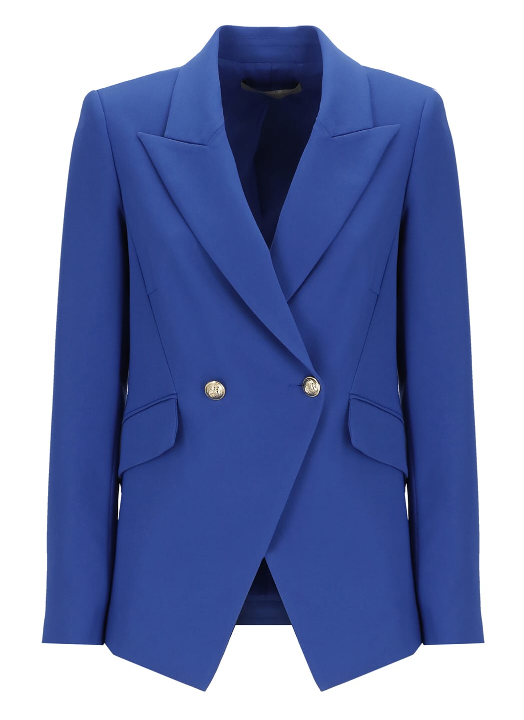 D.exterior Double-breasted Blazer In Blue