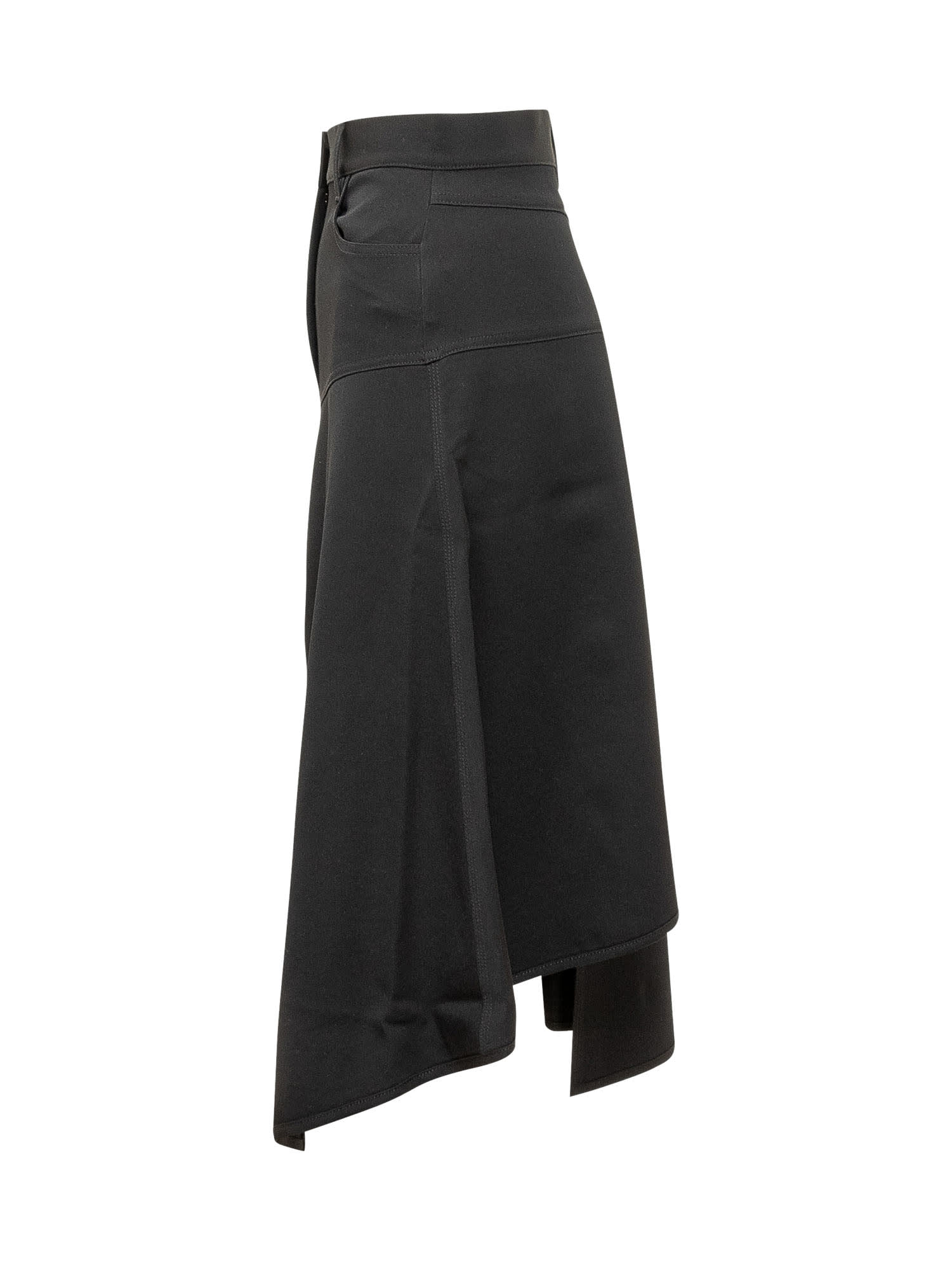 Shop Jw Anderson A-line Patchwork Skirt In Black