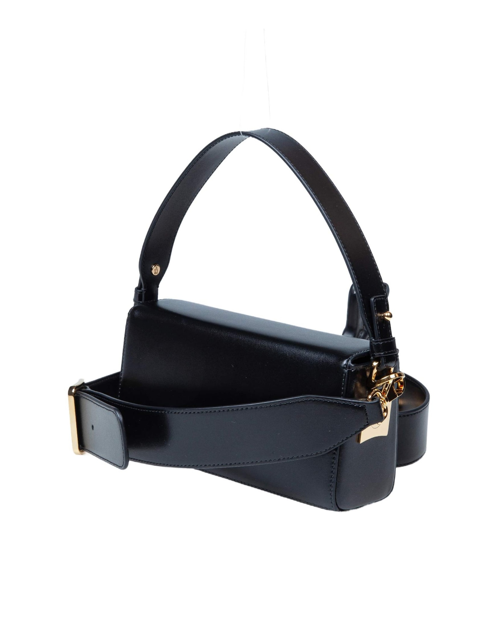 Shop Lanvin Nano Pencil Handbag In Black Leather