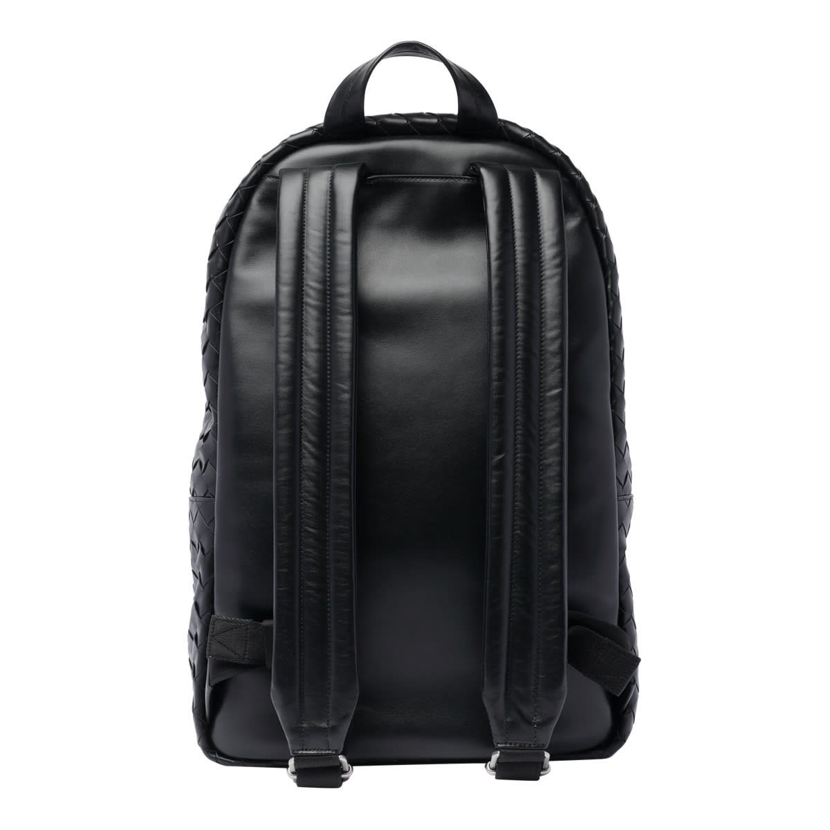 Shop Bottega Veneta Medium Intrecciato Backpack In Black