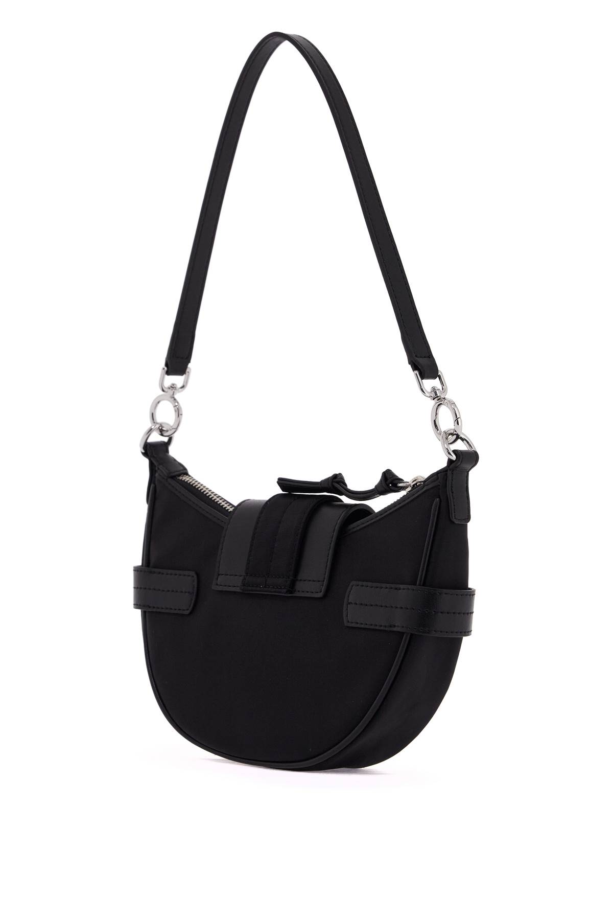 Shop Ganni Nylon Bucky Bag For In Nero