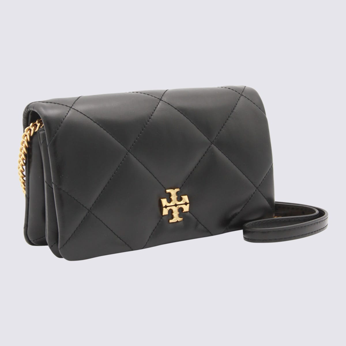 Tory Burch Black Leather Kira Crossbody Bag In Black