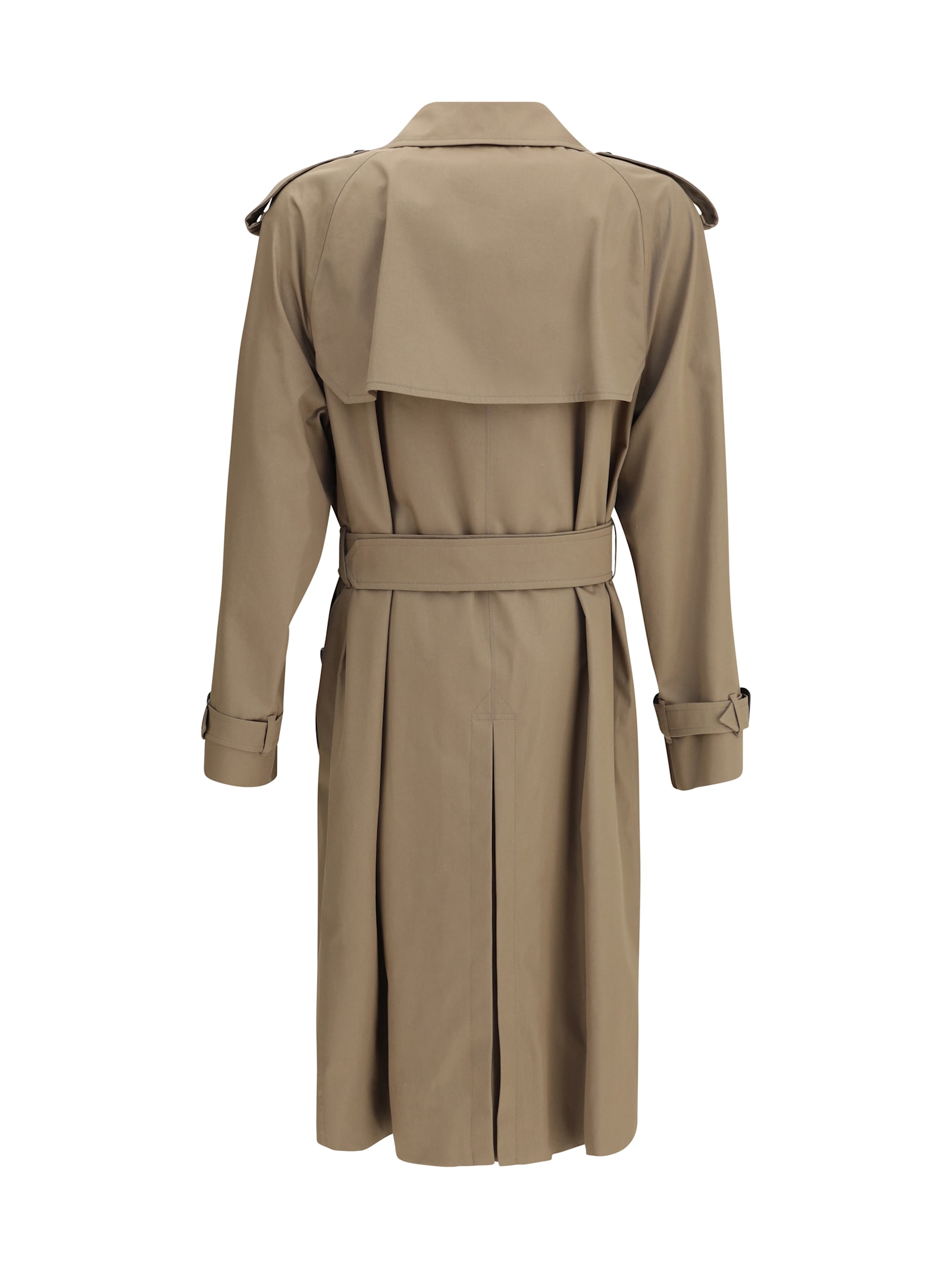 Burberry Long Double-breasted Trench Coat Beige In Brown