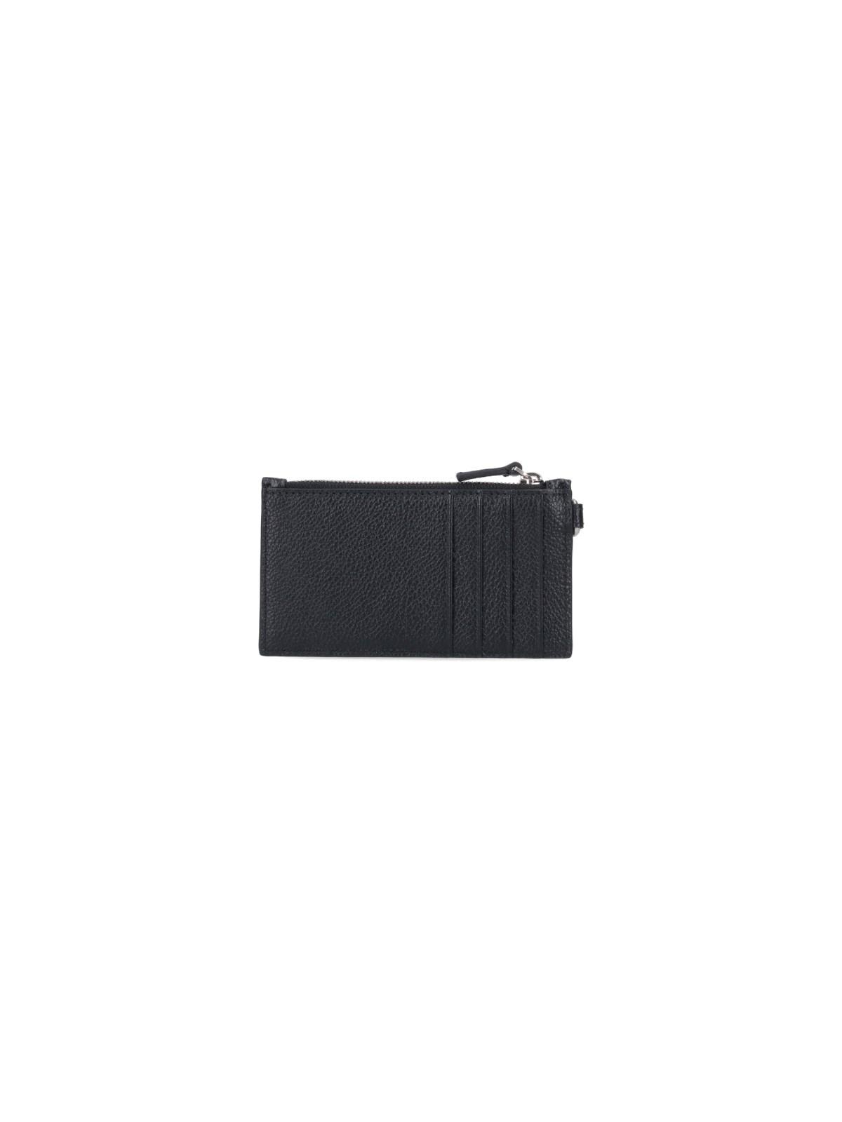 Shop Balenciaga Cash Keyring Card Holder In Black