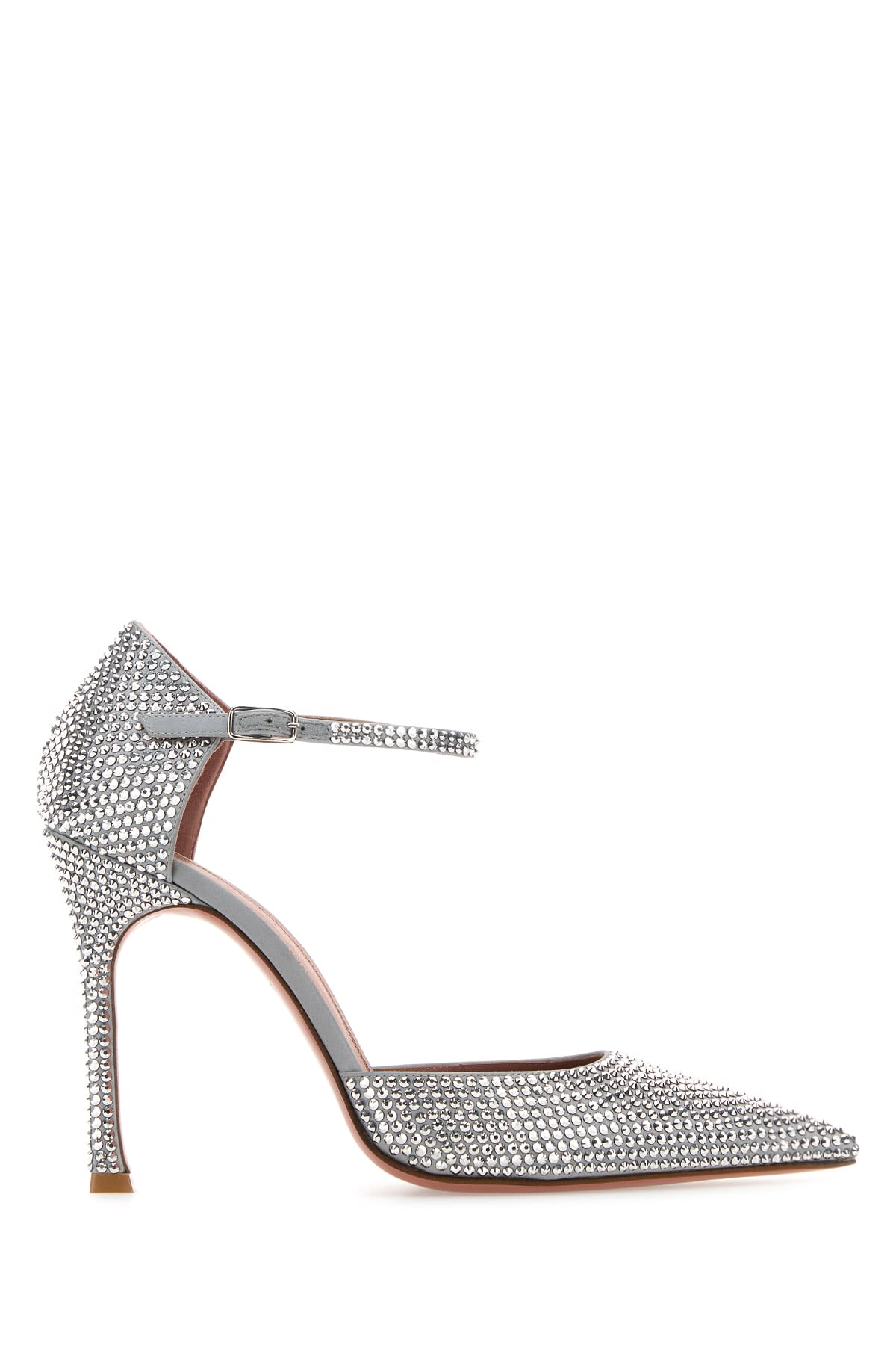 Amina Muaddi Pointed Shallow-mouthed High-heeled Shoes In Gresilchcr
