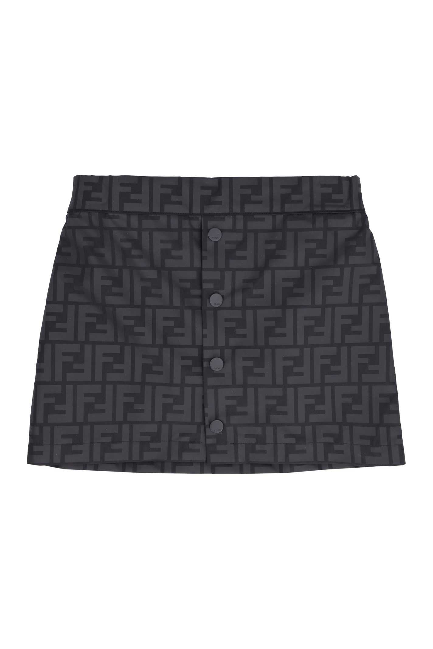 FENDI BUTTONED PRINTED SKIRT,JFE060AEYY F0GME.K