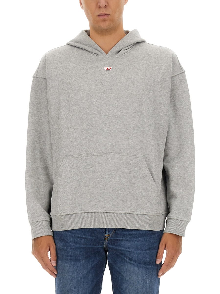 Shop Diesel S-boxt-hood-d Sweatshirt In Grey